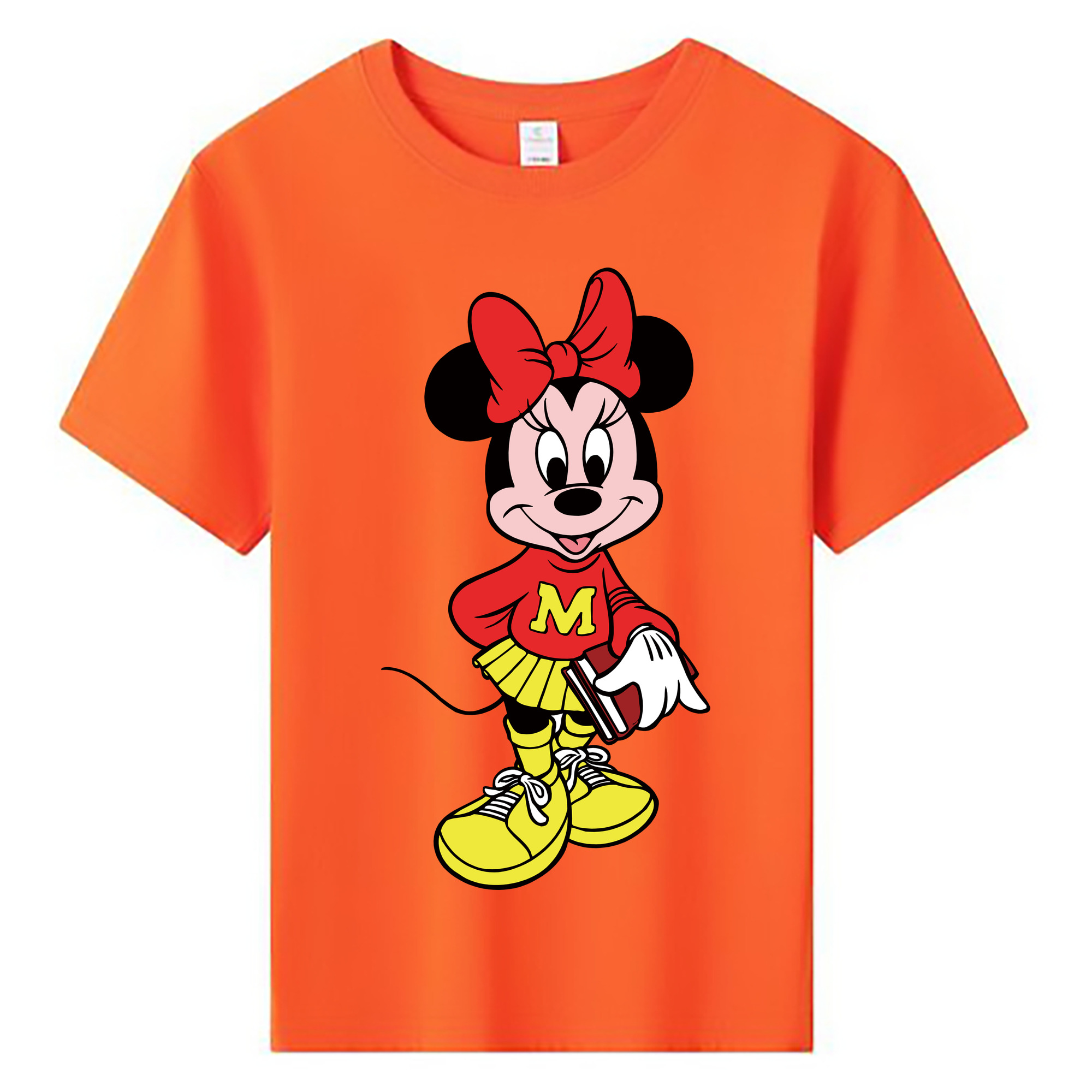 ミッキーマウス Mickey Mouse 綿100％キッズTシャツ（フロントプリント）