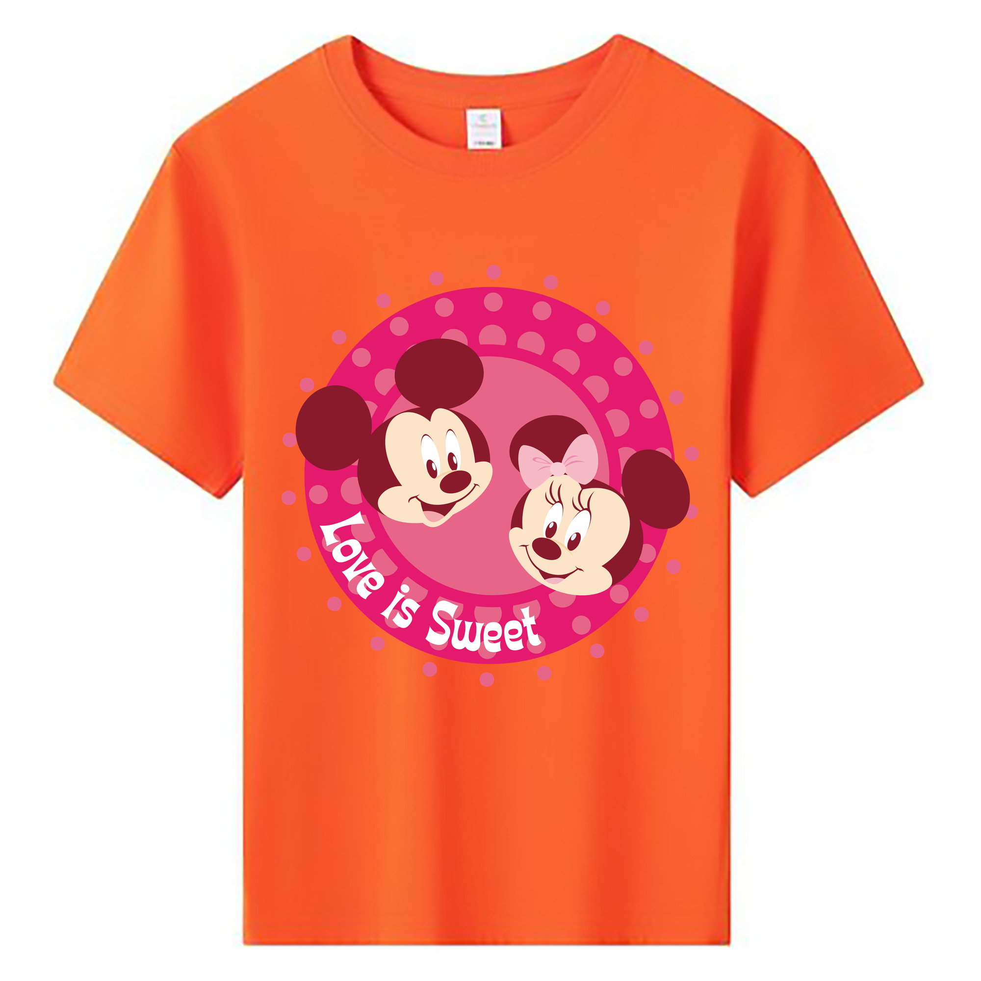 ミッキーマウス Mickey Mouse 綿100％キッズTシャツ（フロントプリント）