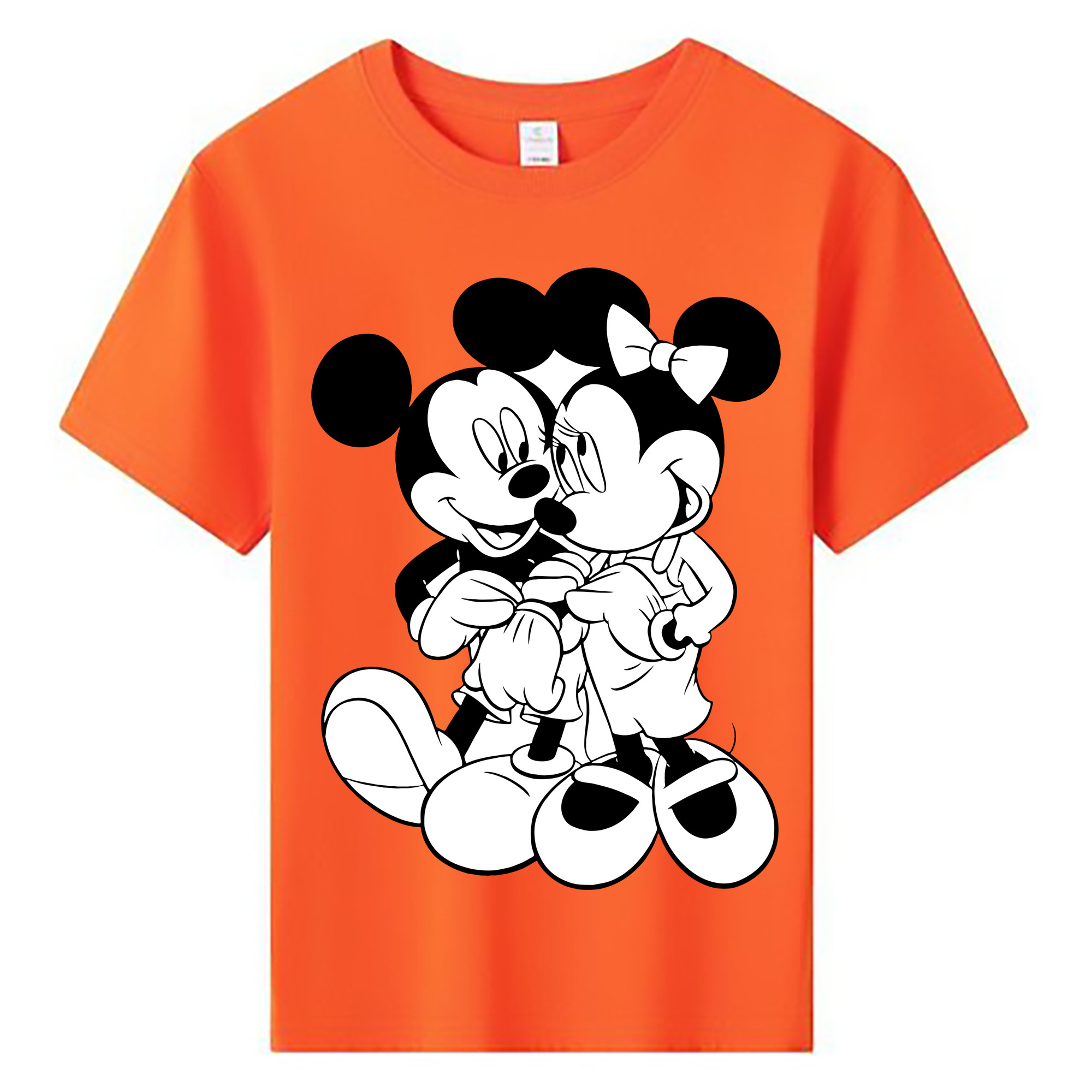 ミッキーマウス Mickey Mouse 綿100％キッズTシャツ（フロントプリント）