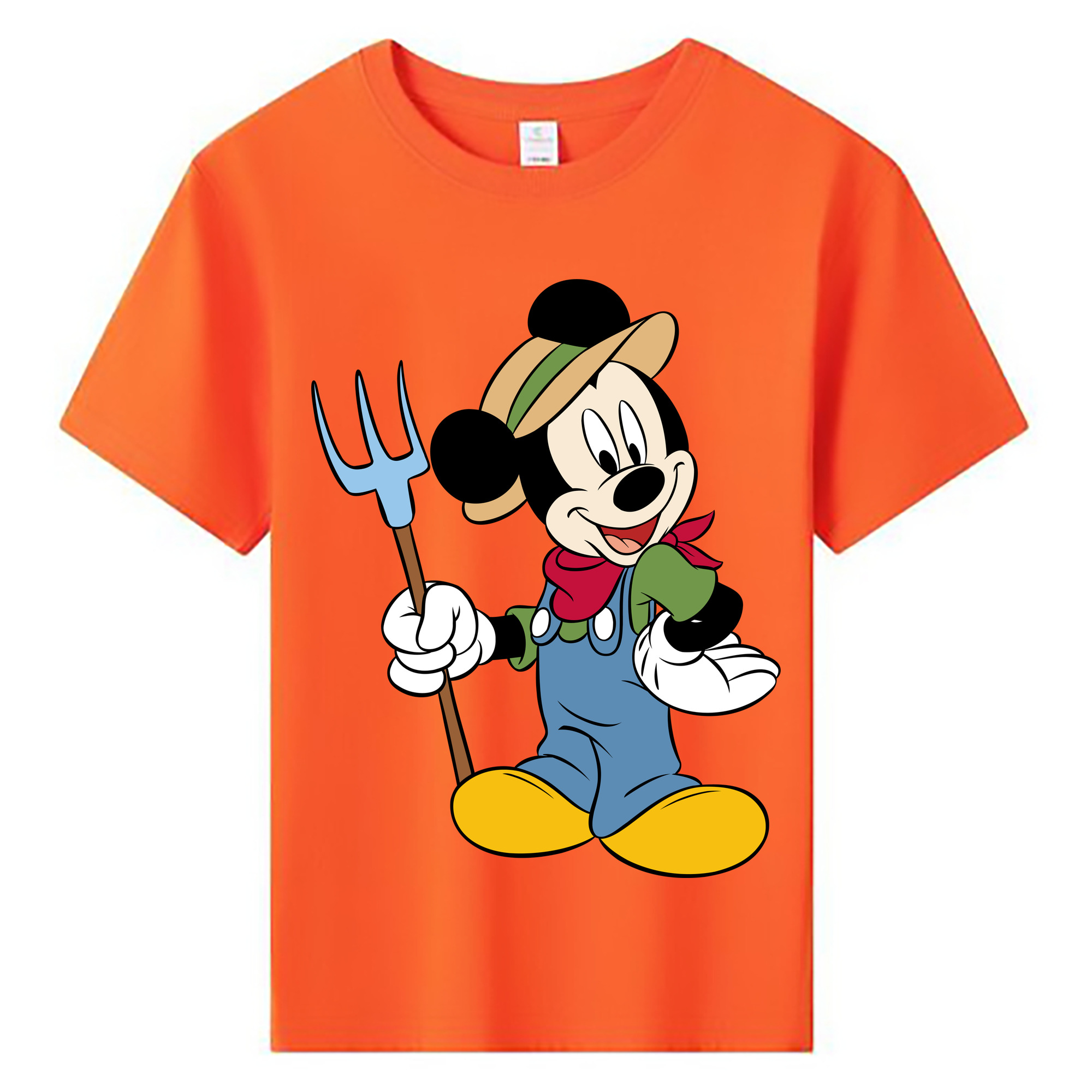 ミッキーマウス Mickey Mouse 綿100％キッズTシャツ（フロントプリント）