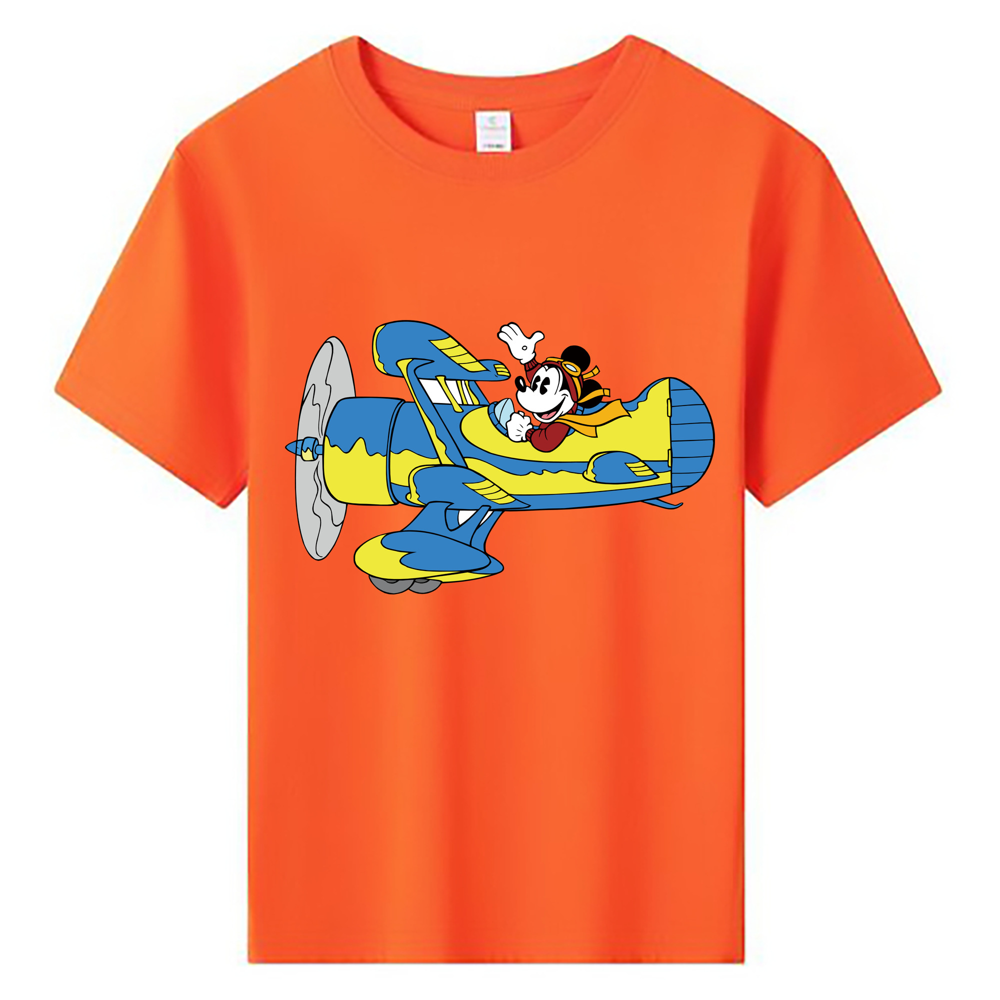 ミッキーマウス Mickey Mouse 綿100％キッズTシャツ（フロントプリント）