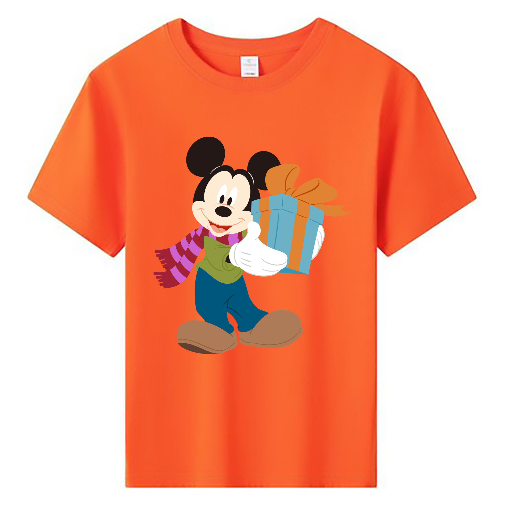 ミッキーマウス Mickey Mouse 綿100％キッズTシャツ（フロントプリント）
