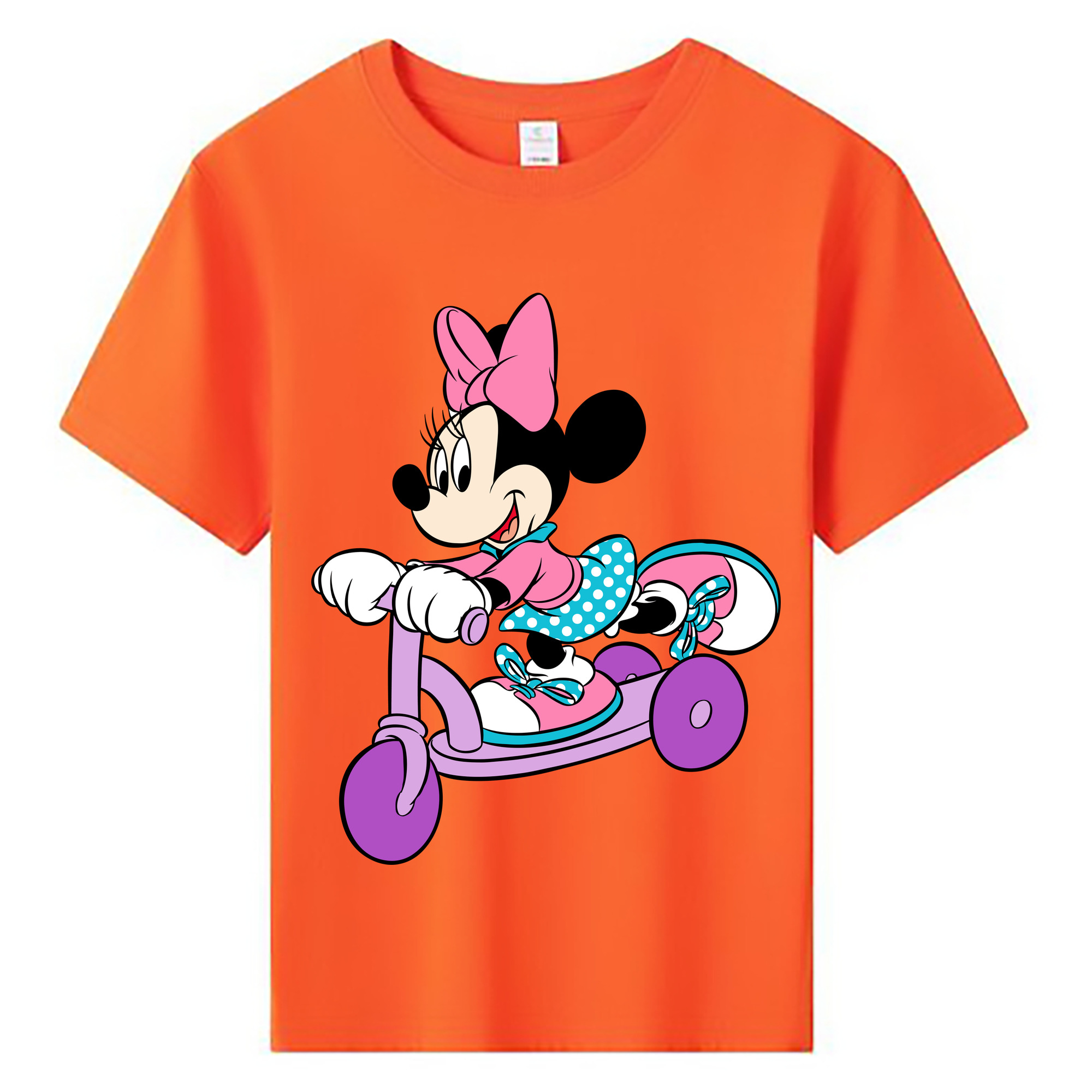 ミッキーマウス Mickey Mouse 綿100％キッズTシャツ（フロントプリント）