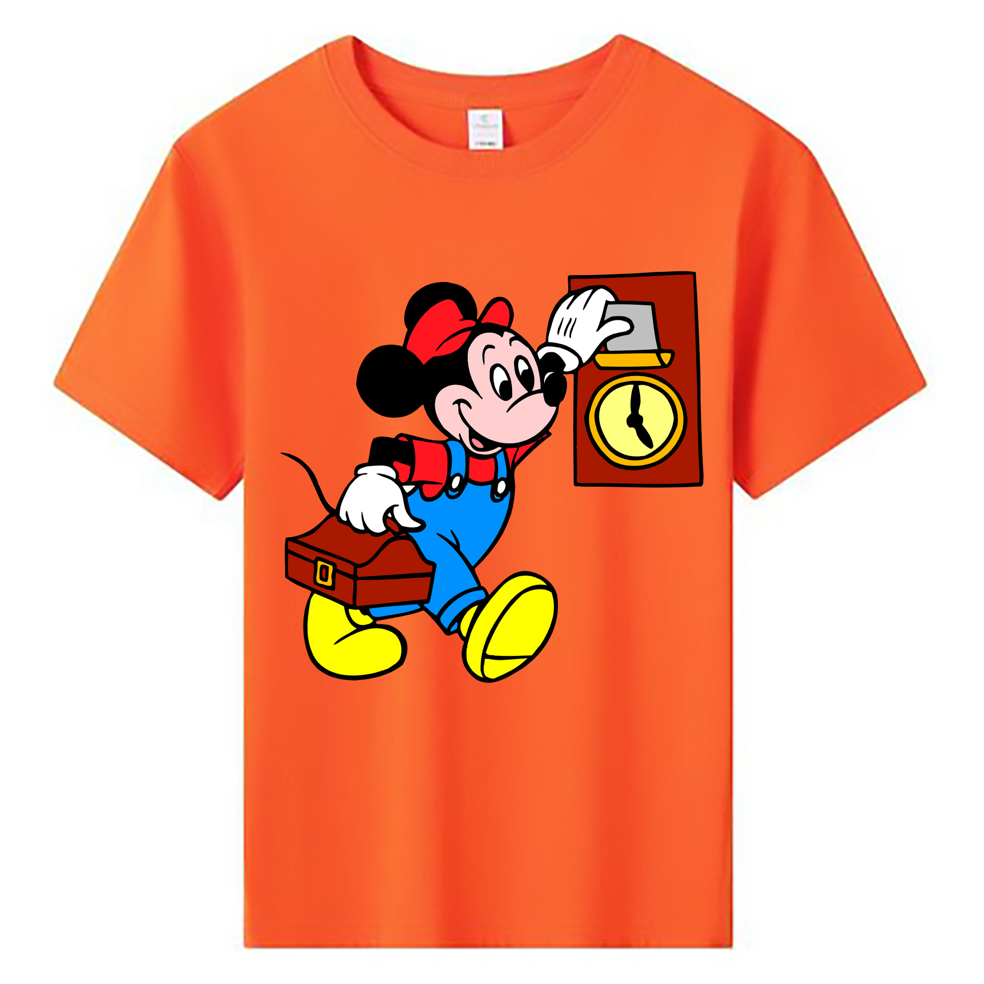 ミッキーマウス Mickey Mouse 綿100％キッズTシャツ（フロントプリント）