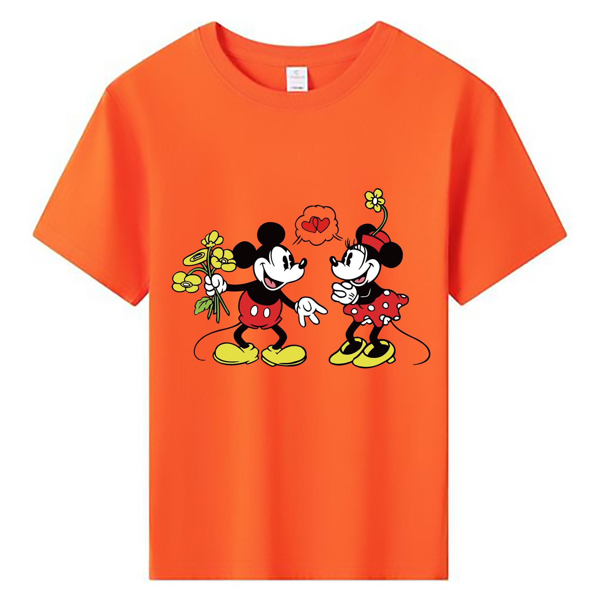 ミッキーマウス Mickey Mouse 綿100％キッズTシャツ（フロントプリント）