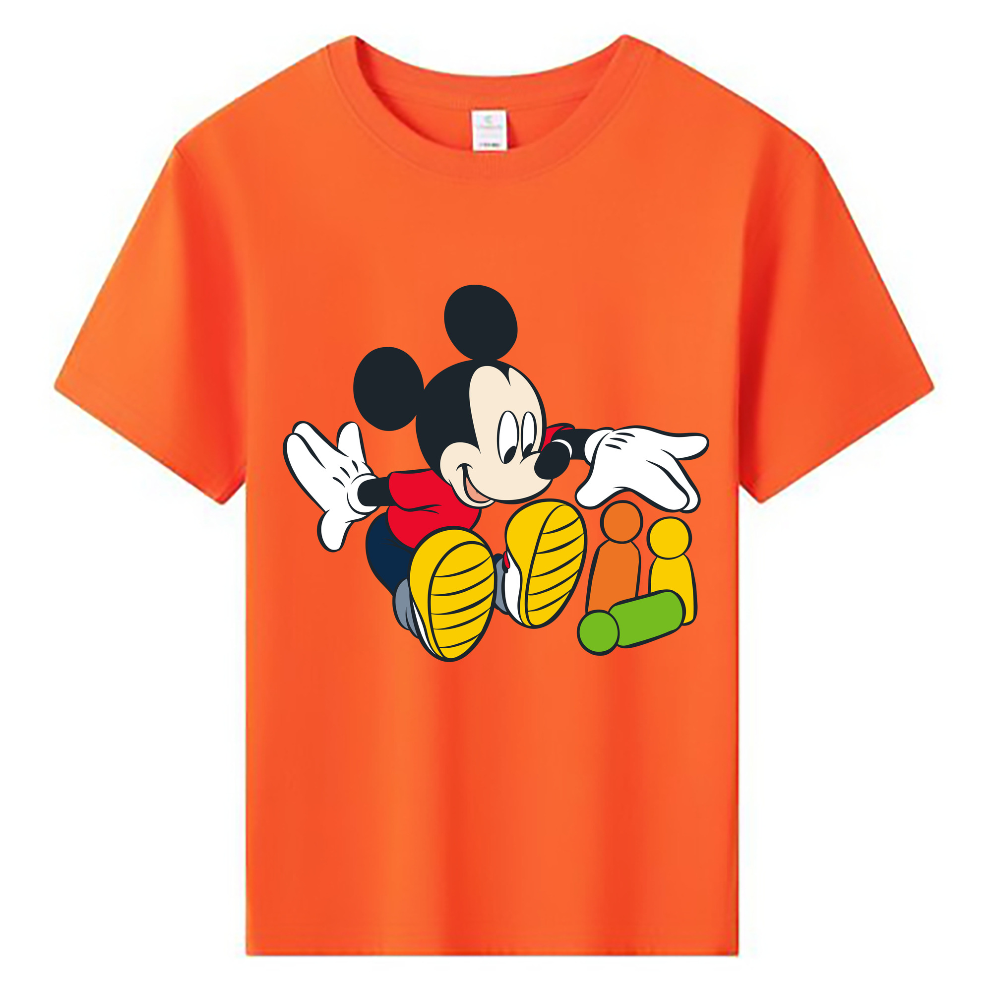 ミッキーマウス Mickey Mouse 綿100％キッズTシャツ（フロントプリント）