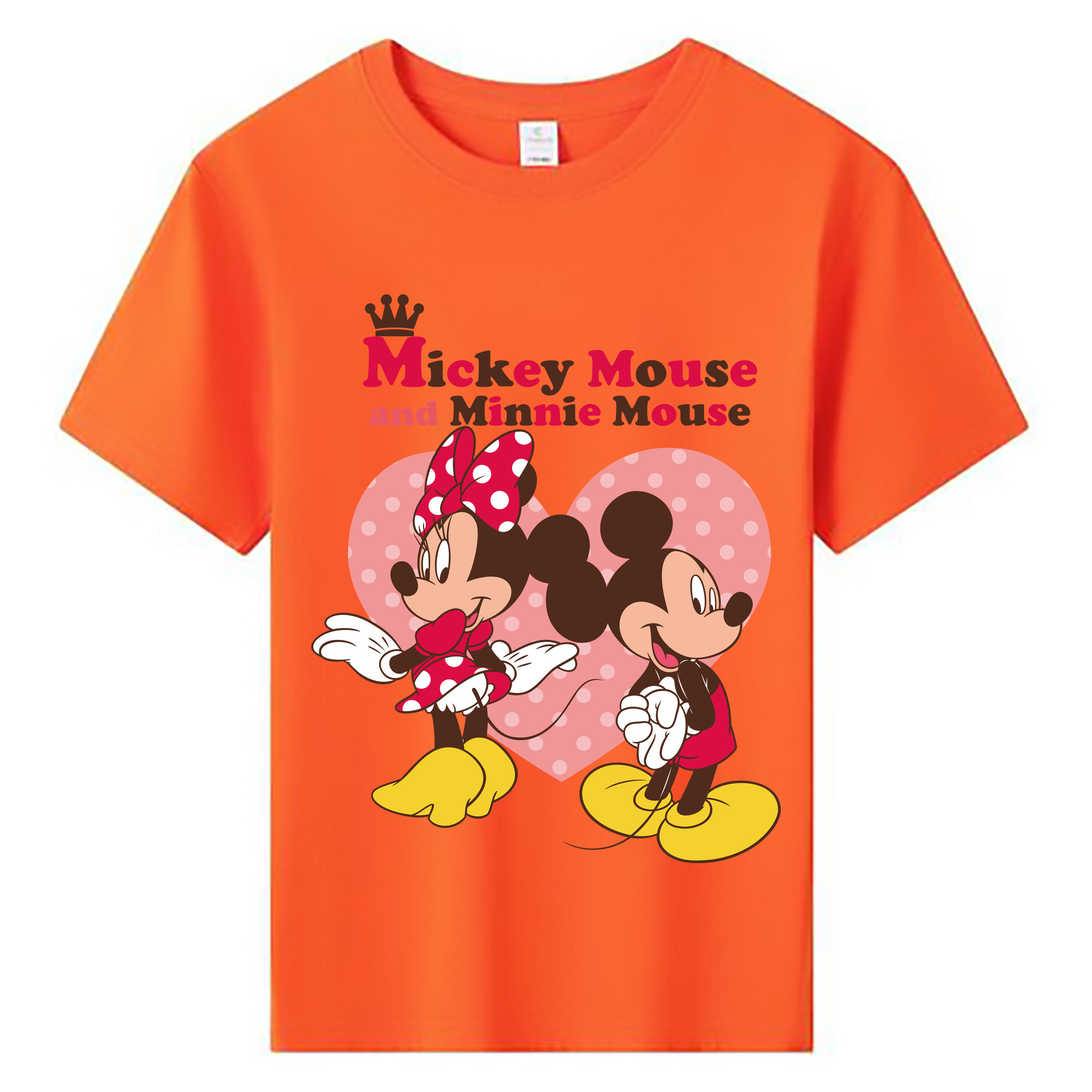 ミッキーマウス Mickey Mouse 綿100％キッズTシャツ（フロントプリント）