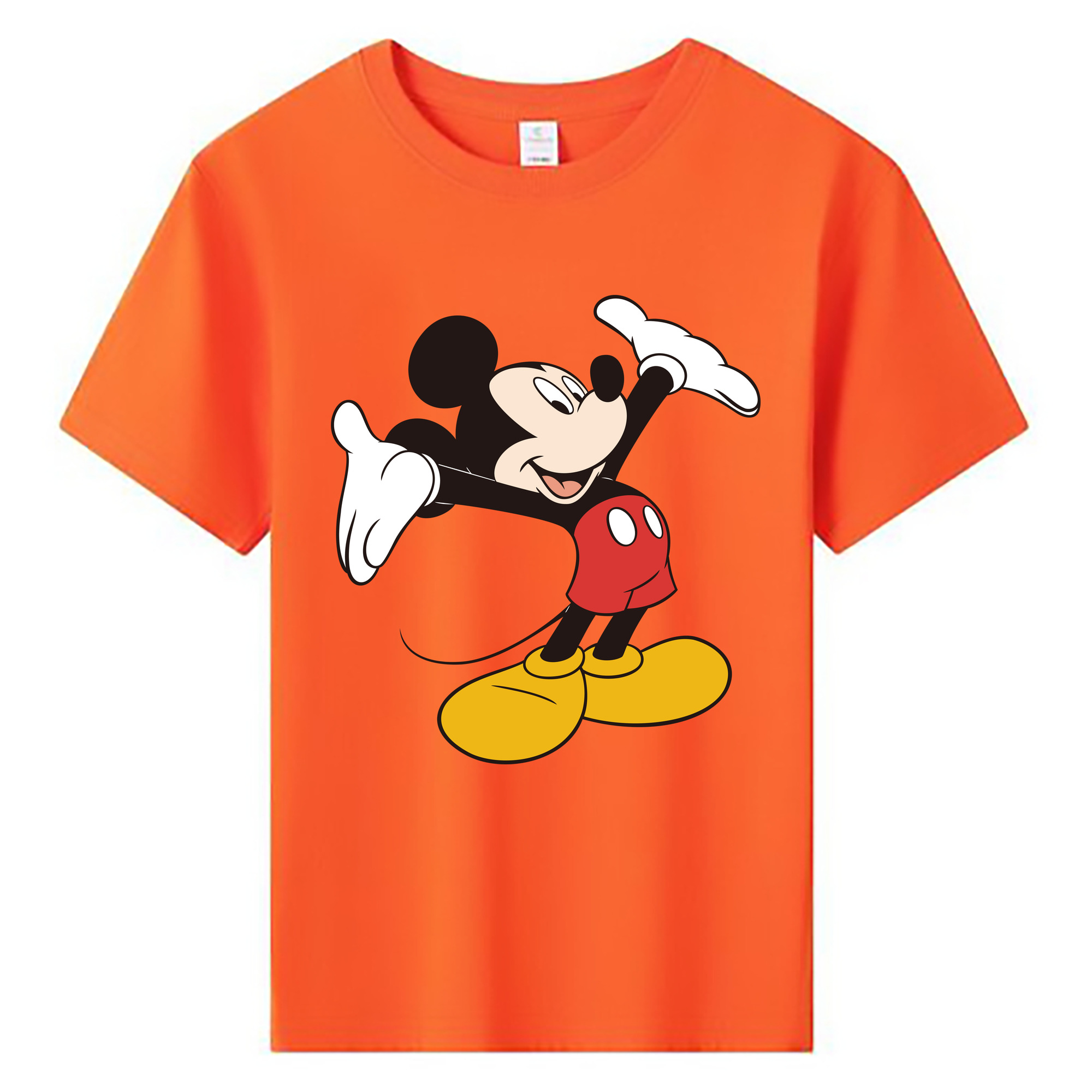 ミッキーマウス Mickey Mouse 綿100％キッズTシャツ（フロントプリント）