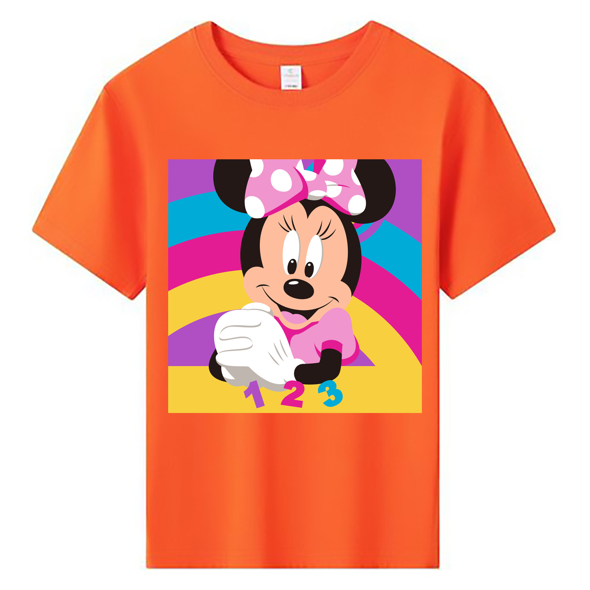 ミッキーマウス Mickey Mouse 綿100％キッズTシャツ（フロントプリント）