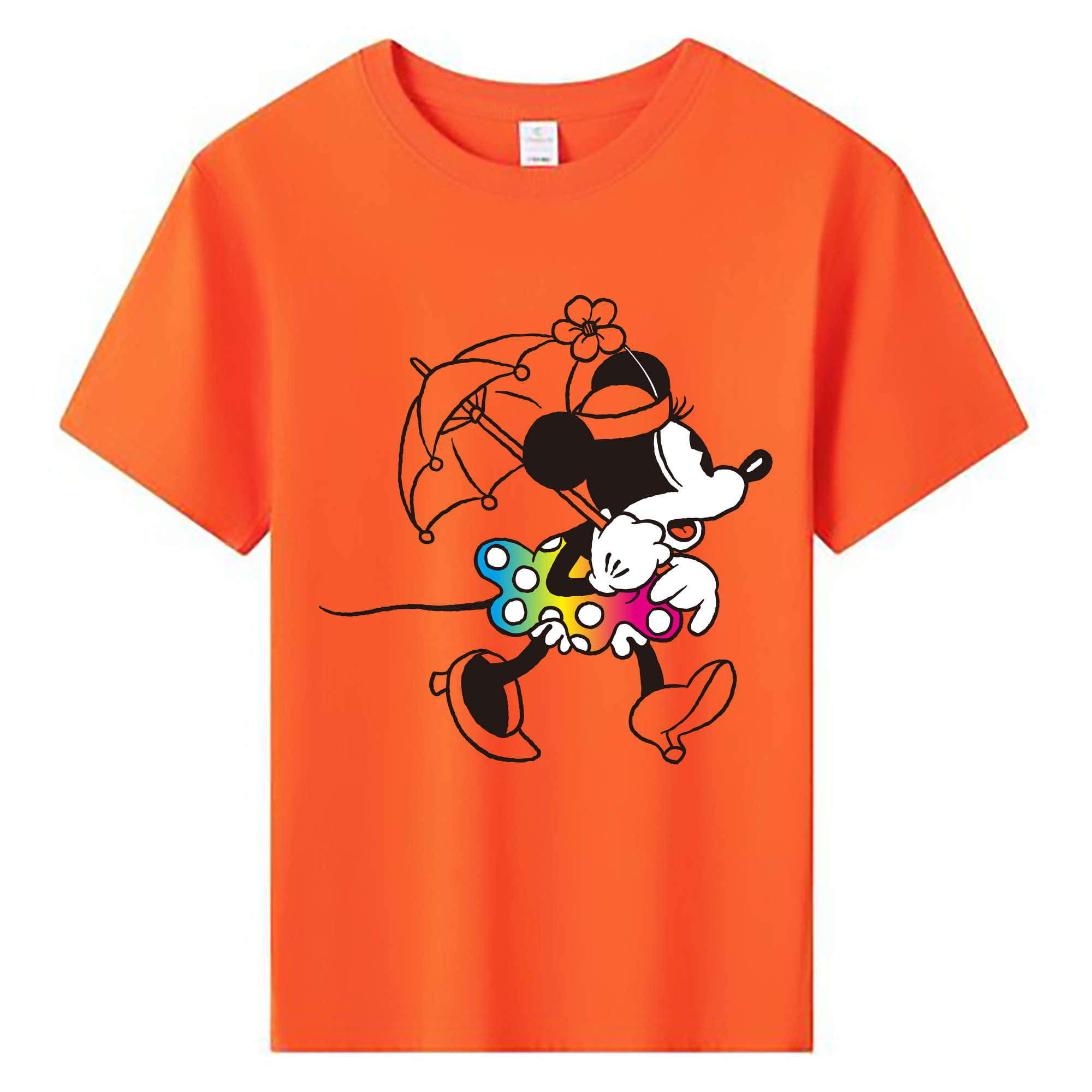 ミッキーマウス Mickey Mouse 綿100％キッズTシャツ（フロントプリント）