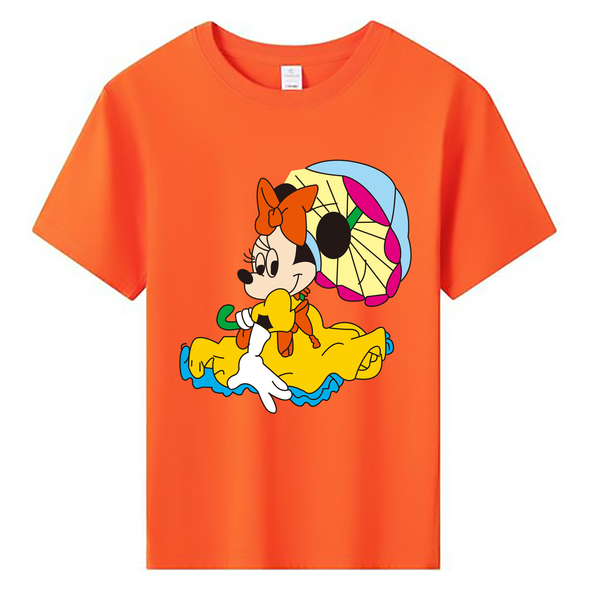 ミッキーマウス Mickey Mouse 綿100％キッズTシャツ（フロントプリント）