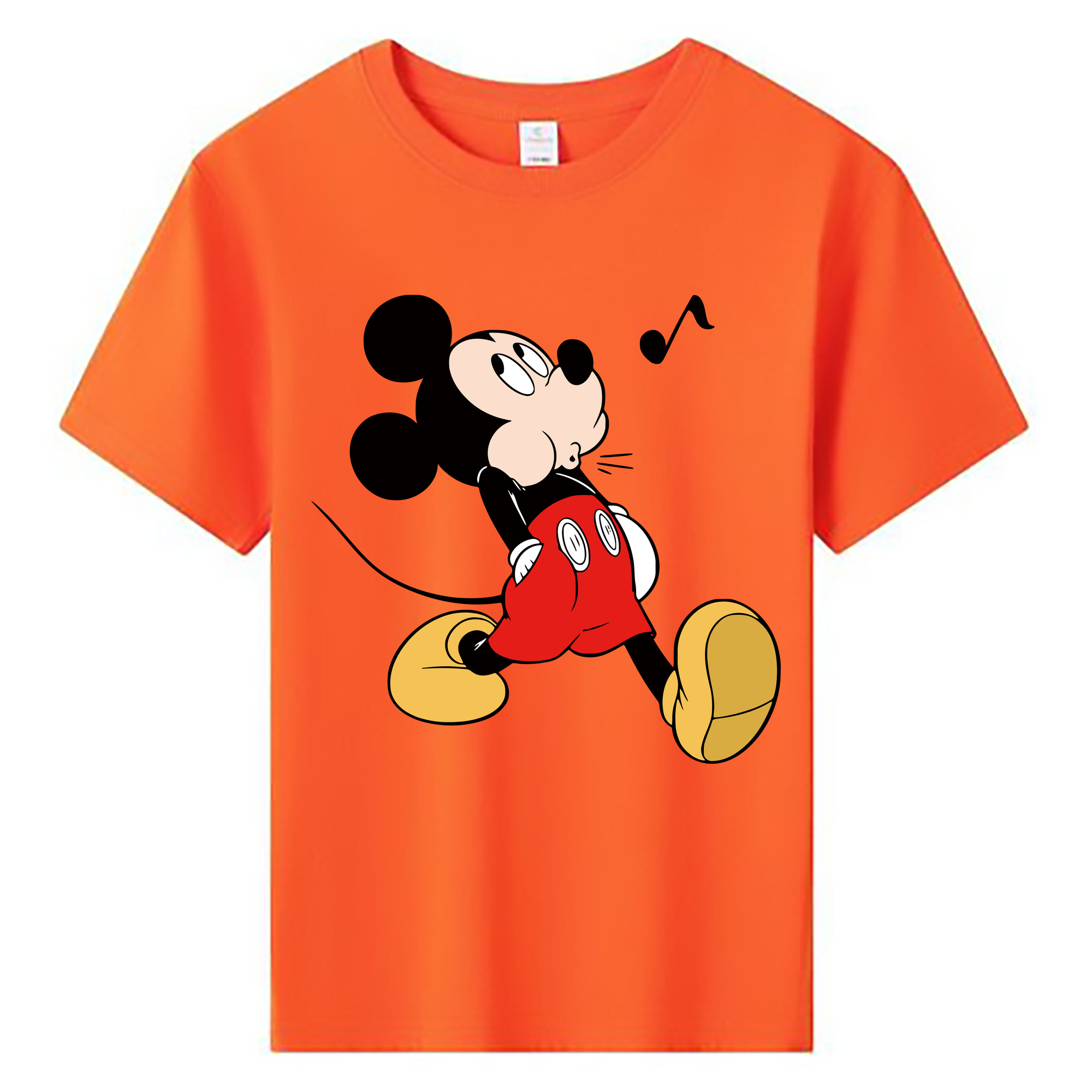 ミッキーマウス Mickey Mouse 綿100％キッズTシャツ（フロントプリント）