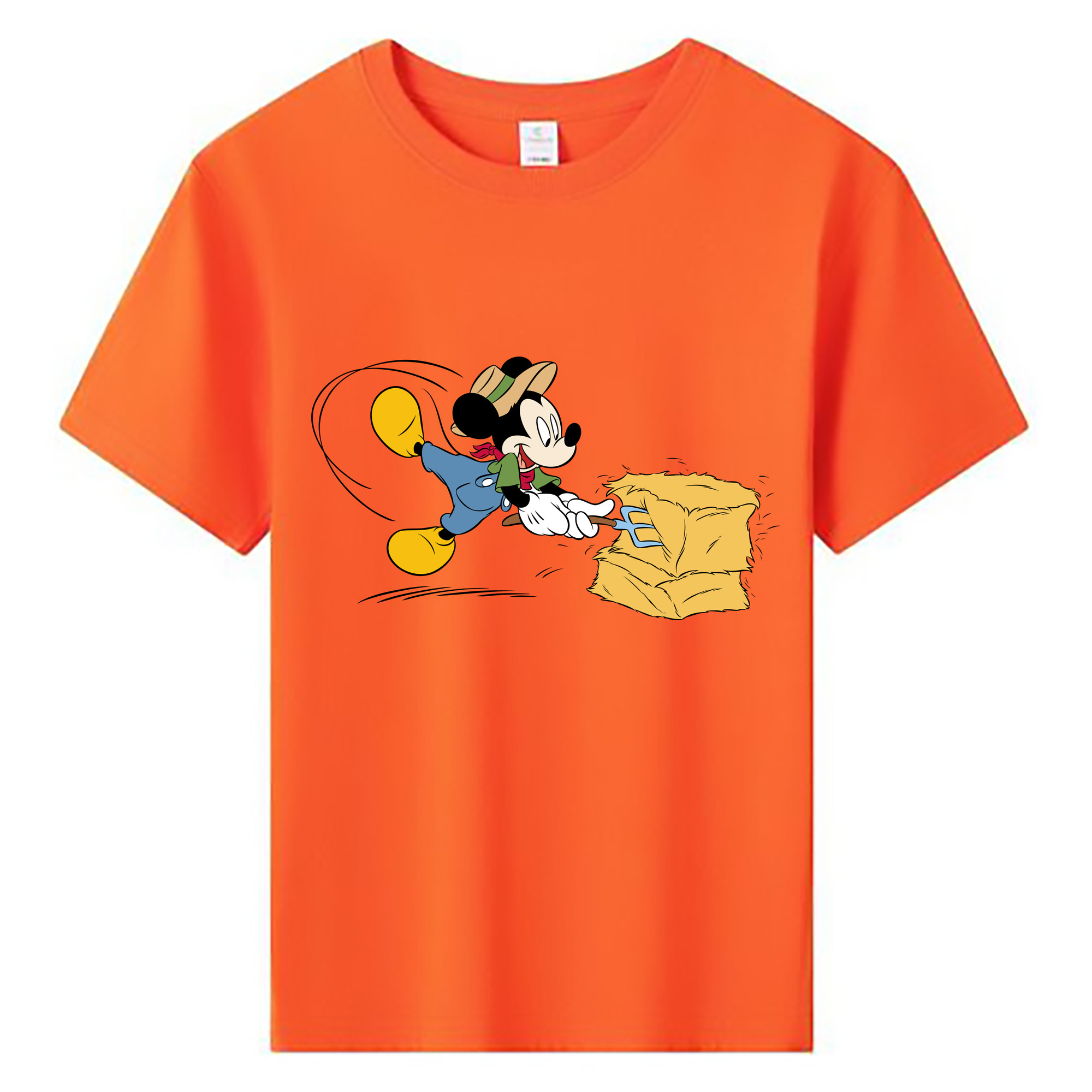ミッキーマウス Mickey Mouse 綿100％キッズTシャツ（フロントプリント）