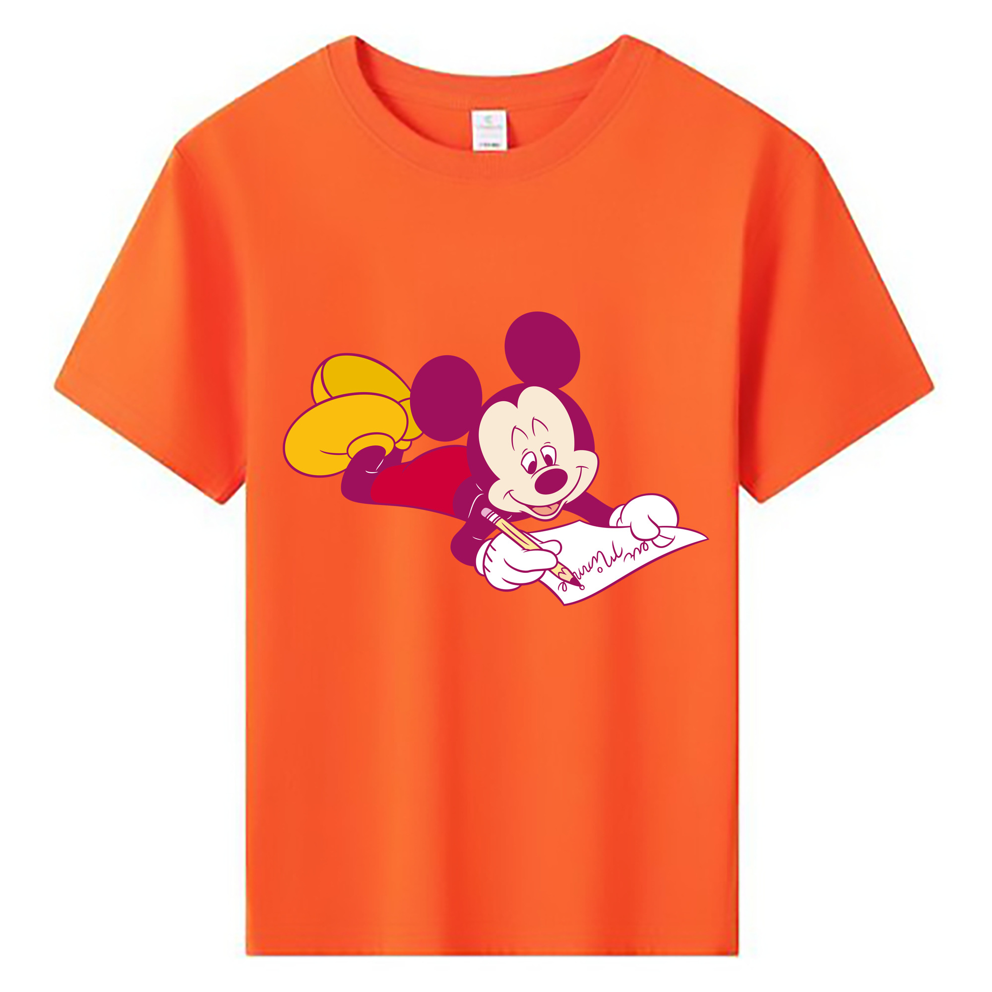ミッキーマウス Mickey Mouse 綿100％キッズTシャツ（フロントプリント）