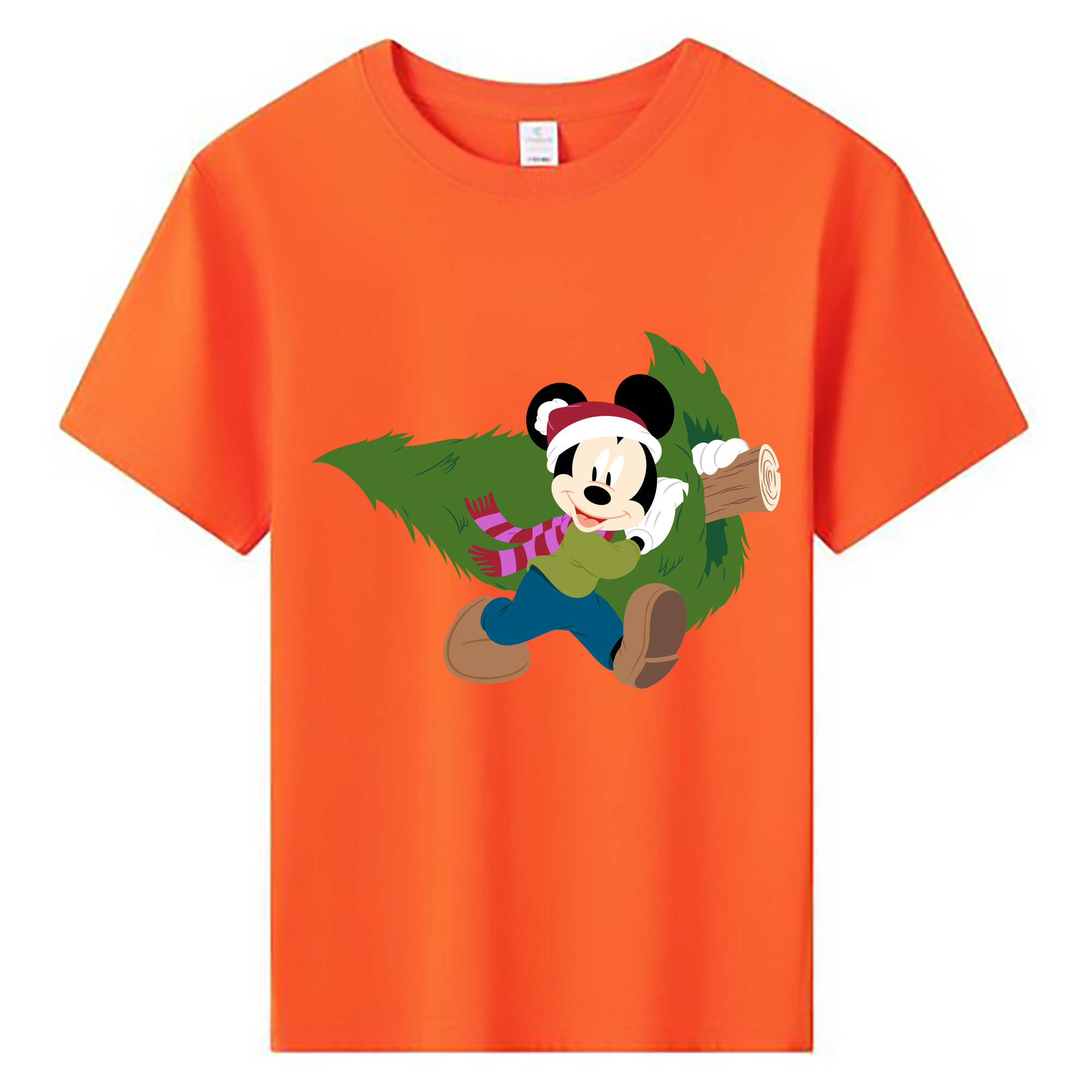 ミッキーマウス Mickey Mouse 綿100％キッズTシャツ（フロントプリント）