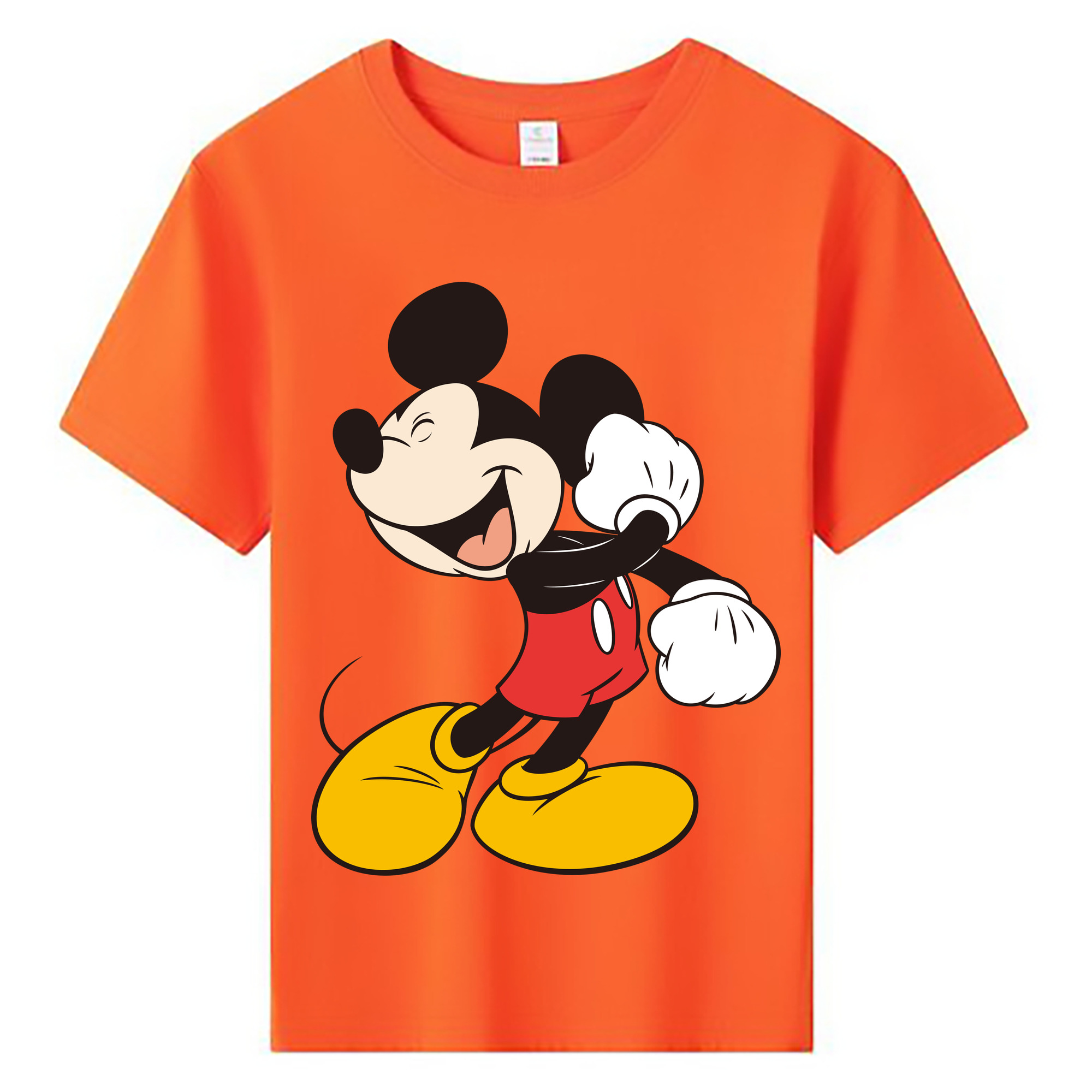 ミッキーマウス Mickey Mouse 綿100％キッズTシャツ（フロントプリント）