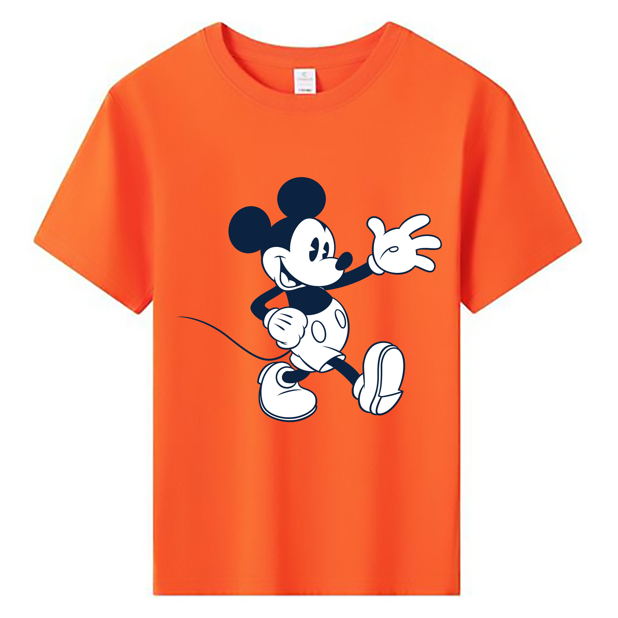 ミッキーマウス Mickey Mouse 綿100％キッズTシャツ（フロントプリント）