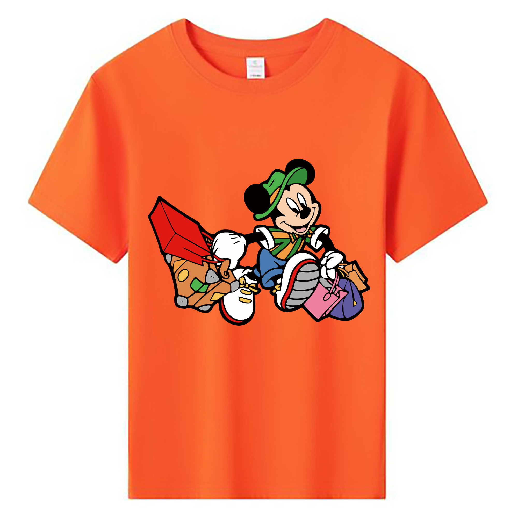 ミッキーマウス Mickey Mouse 綿100％キッズTシャツ（フロントプリント）
