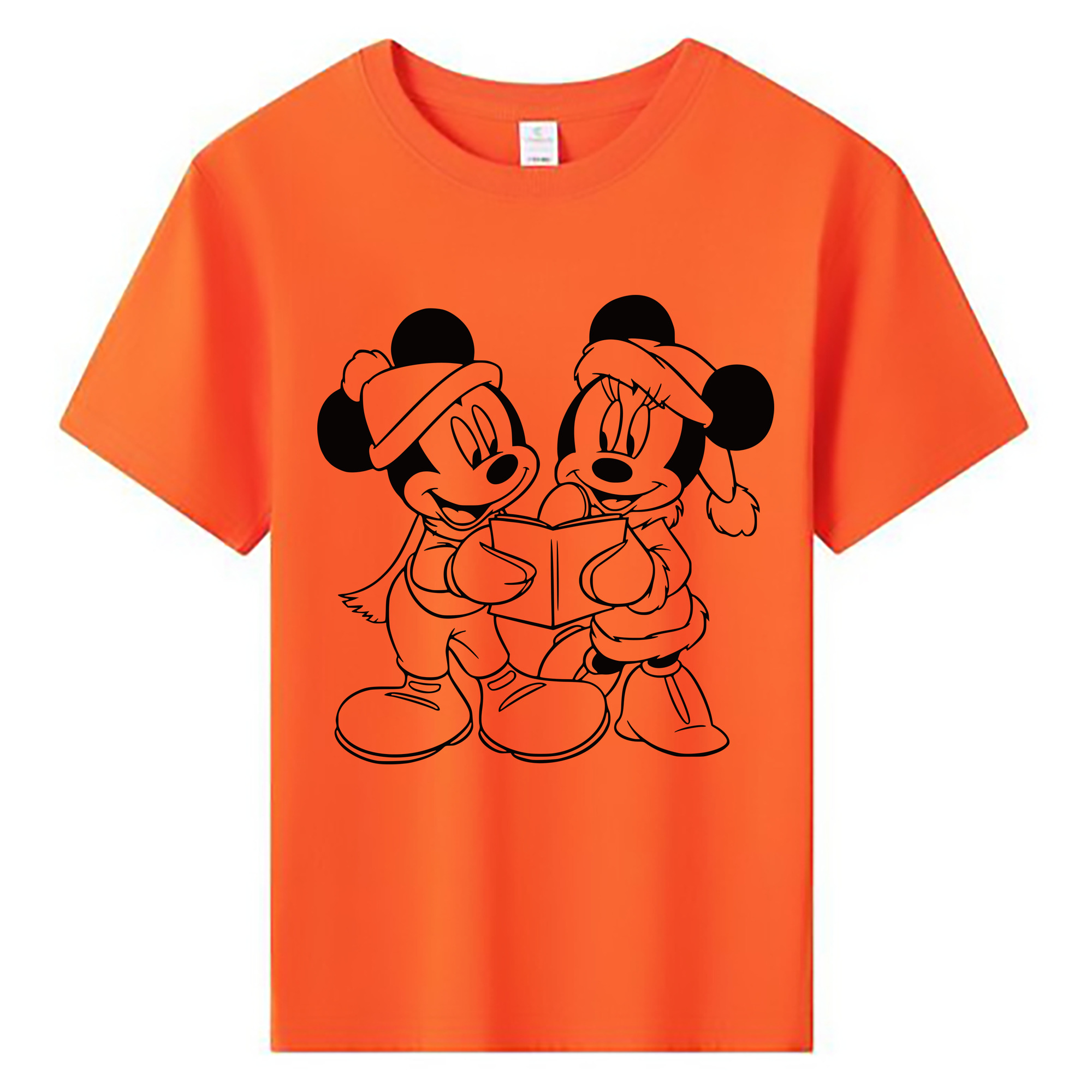 ミッキーマウス Mickey Mouse 綿100％キッズTシャツ（フロントプリント）