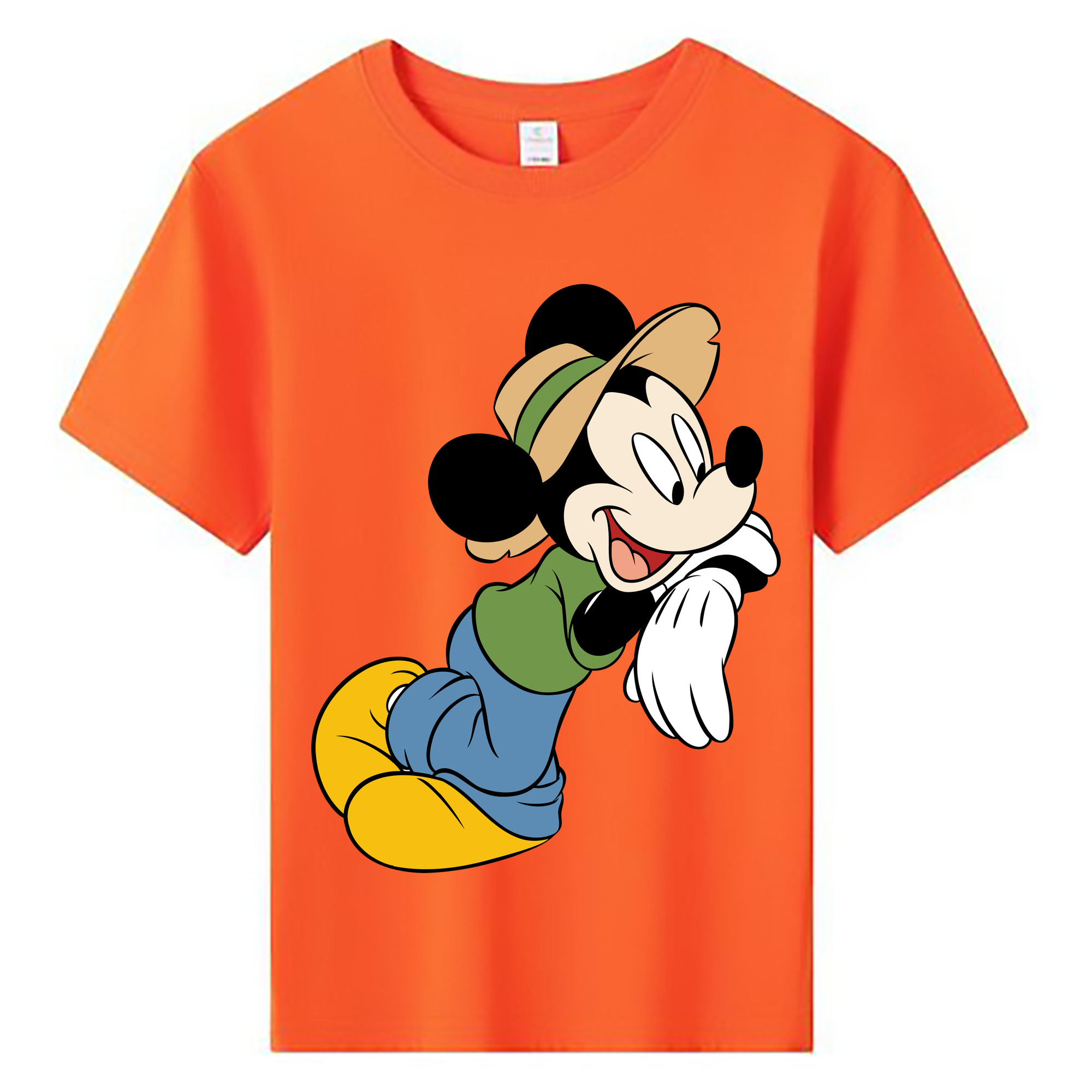 ミッキーマウス Mickey Mouse 綿100％キッズTシャツ（フロントプリント）