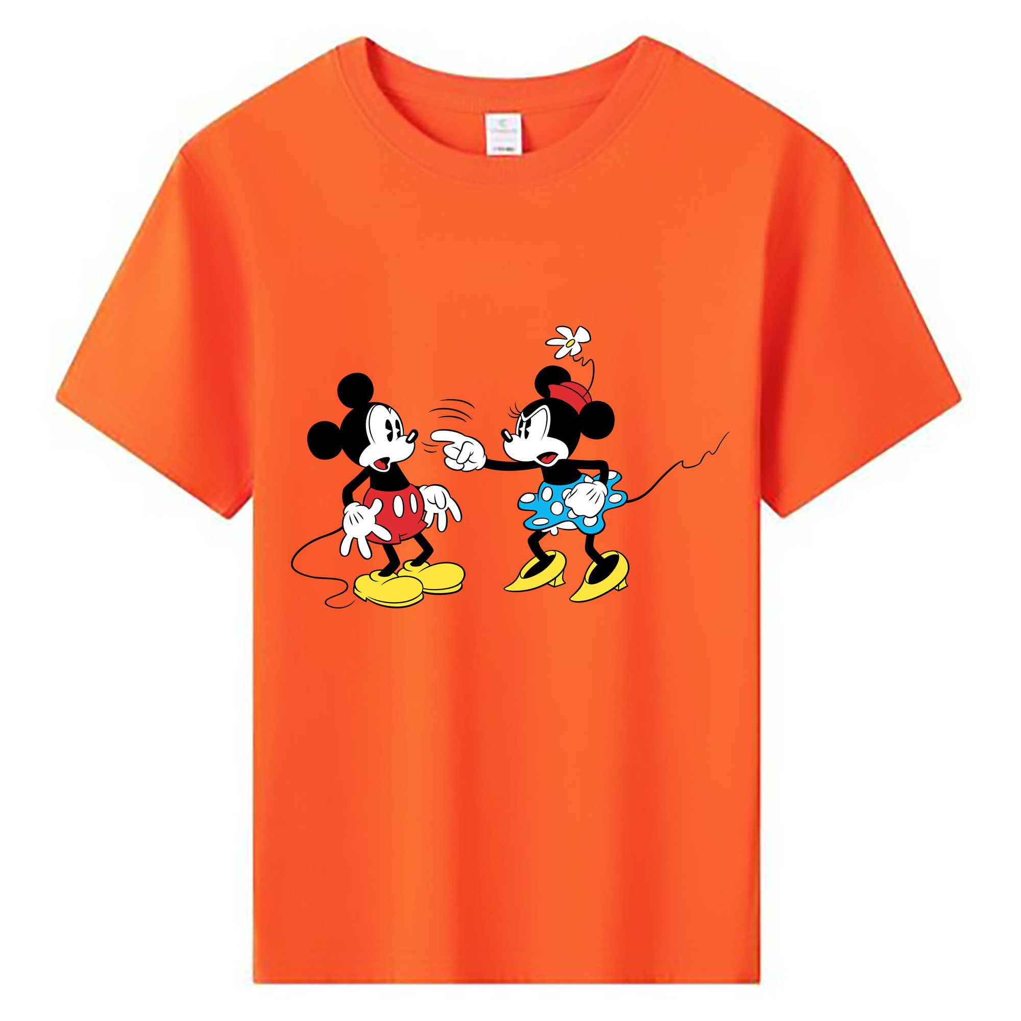 ミッキーマウス Mickey Mouse 綿100％キッズTシャツ（フロントプリント）