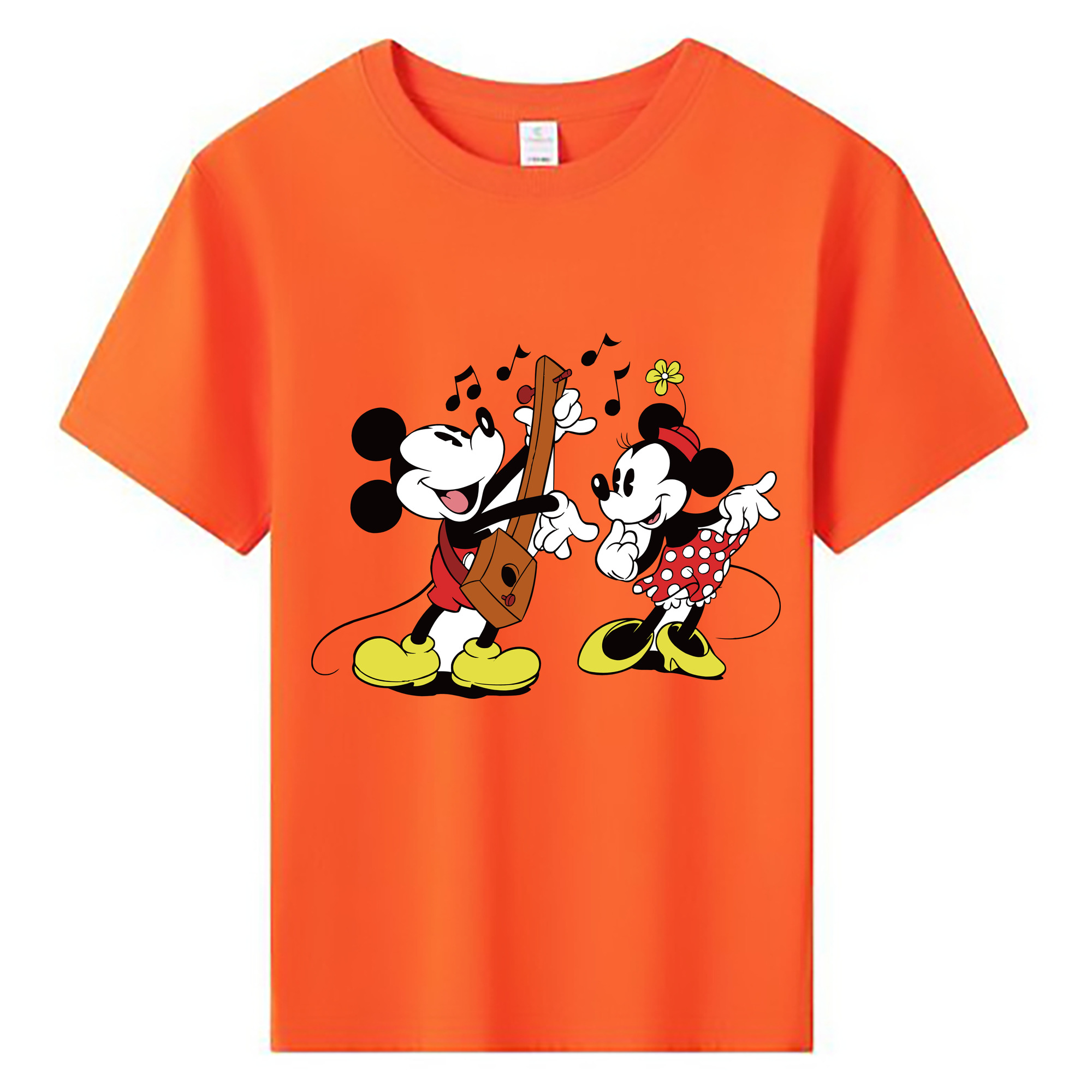 ミッキーマウス Mickey Mouse 綿100％キッズTシャツ（フロントプリント）