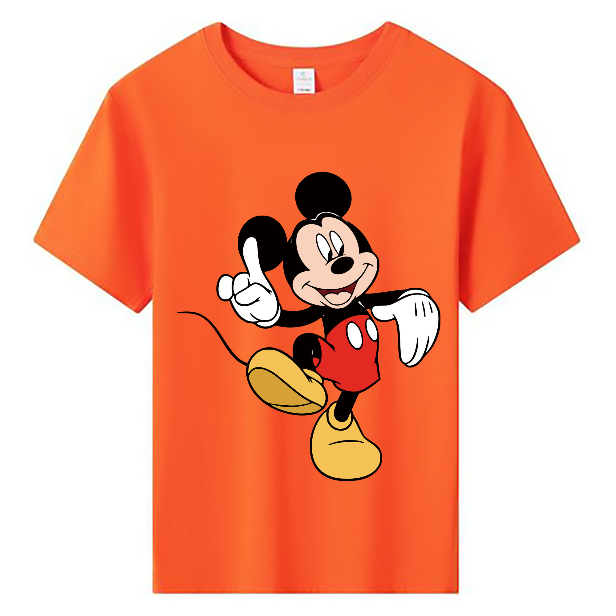 ミッキーマウス Mickey Mouse 綿100％キッズTシャツ（フロントプリント）