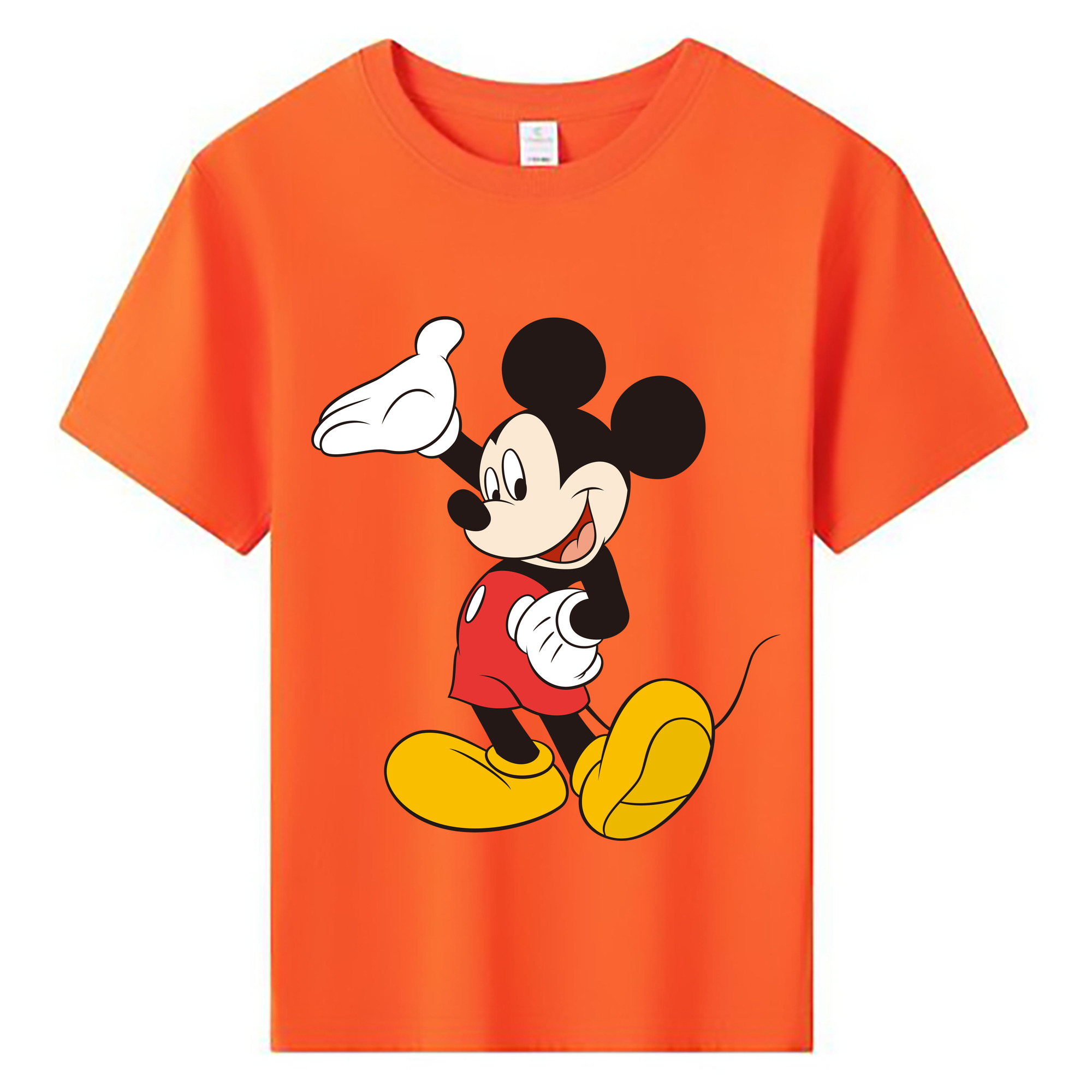 ミッキーマウス Mickey Mouse 綿100％キッズTシャツ（フロントプリント）