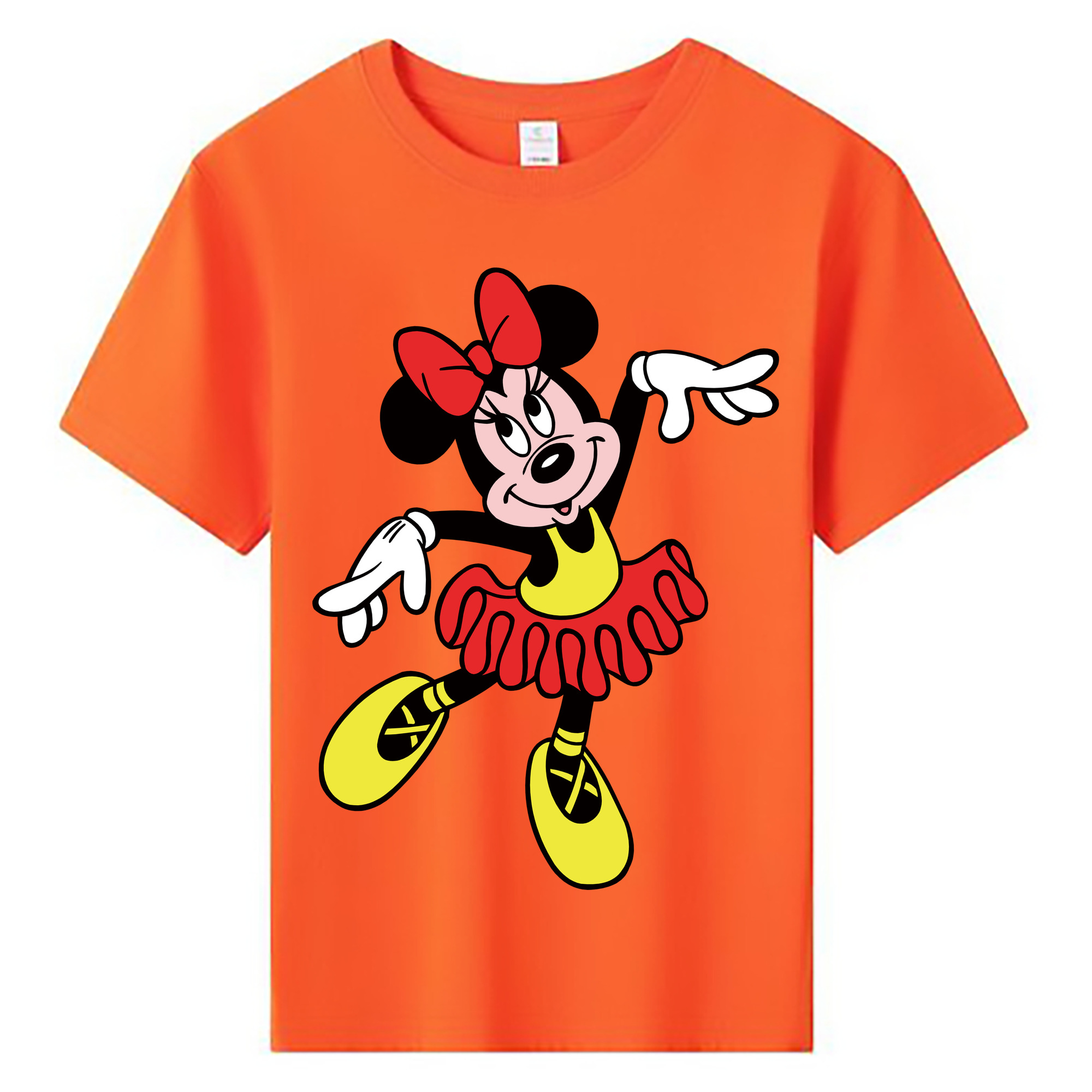 ミッキーマウス Mickey Mouse 綿100％キッズTシャツ（フロントプリント）