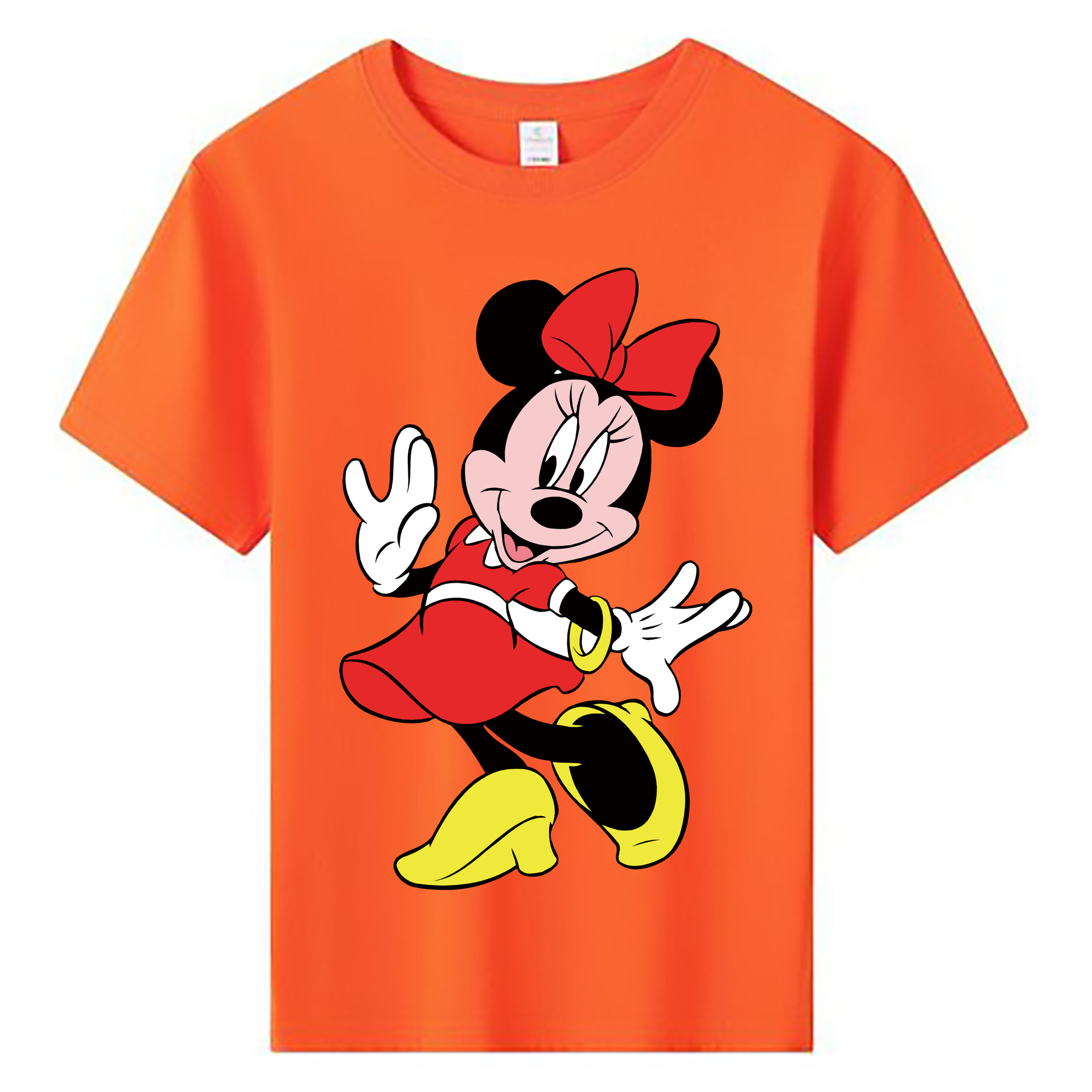 ミッキーマウス Mickey Mouse 綿100％キッズTシャツ（フロントプリント）
