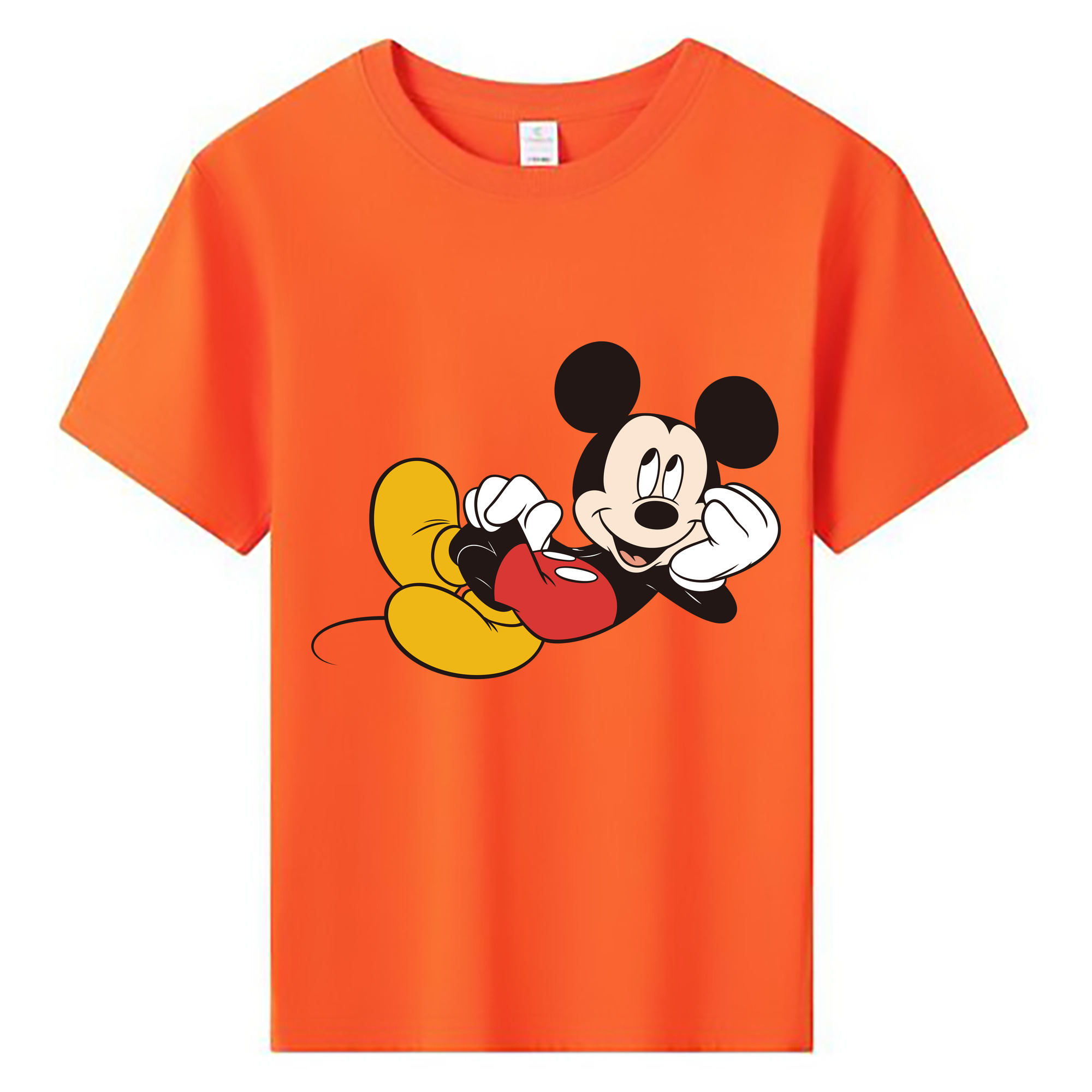 ミッキーマウス Mickey Mouse 綿100％キッズTシャツ（フロントプリント）