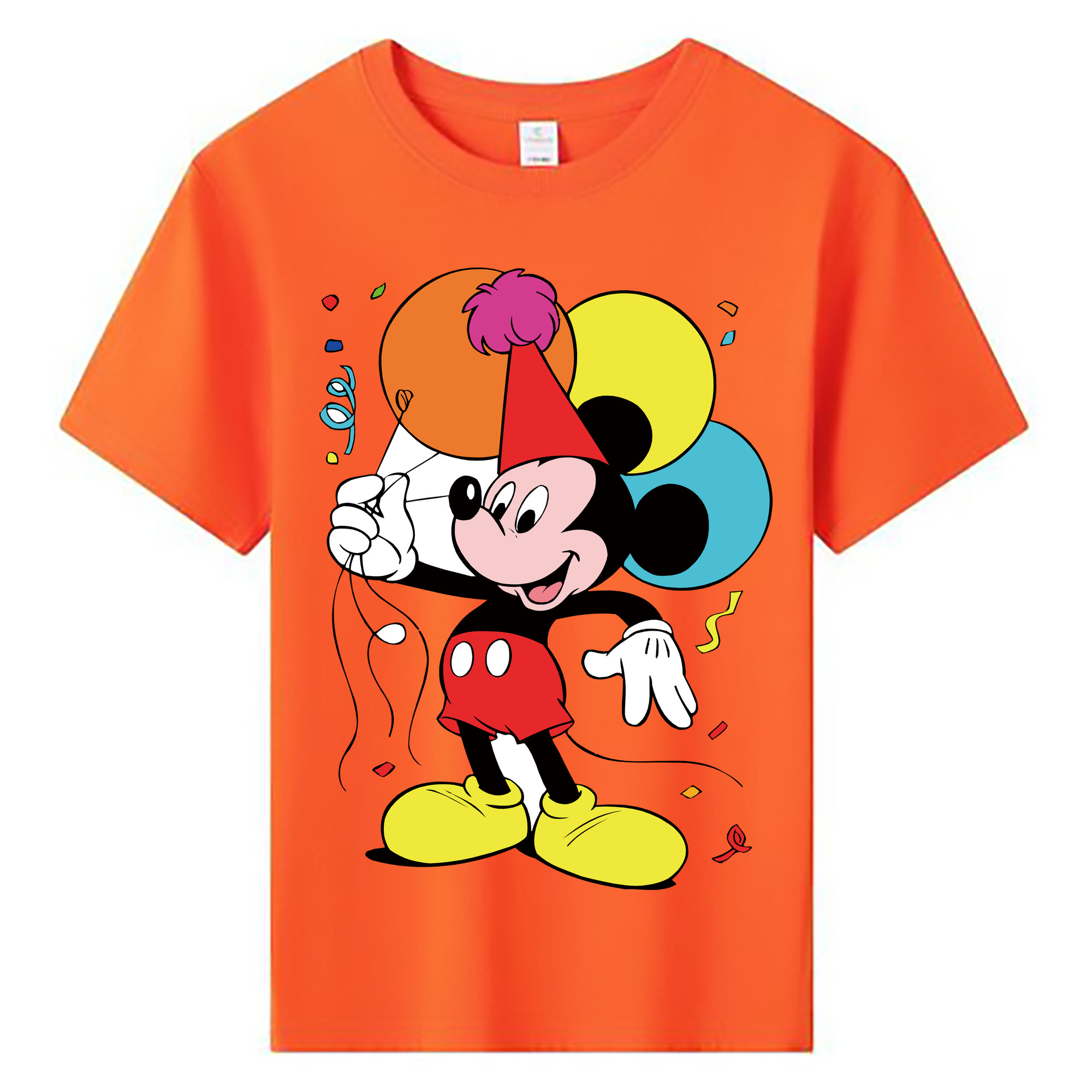 ミッキーマウス Mickey Mouse 綿100％キッズTシャツ（フロントプリント）