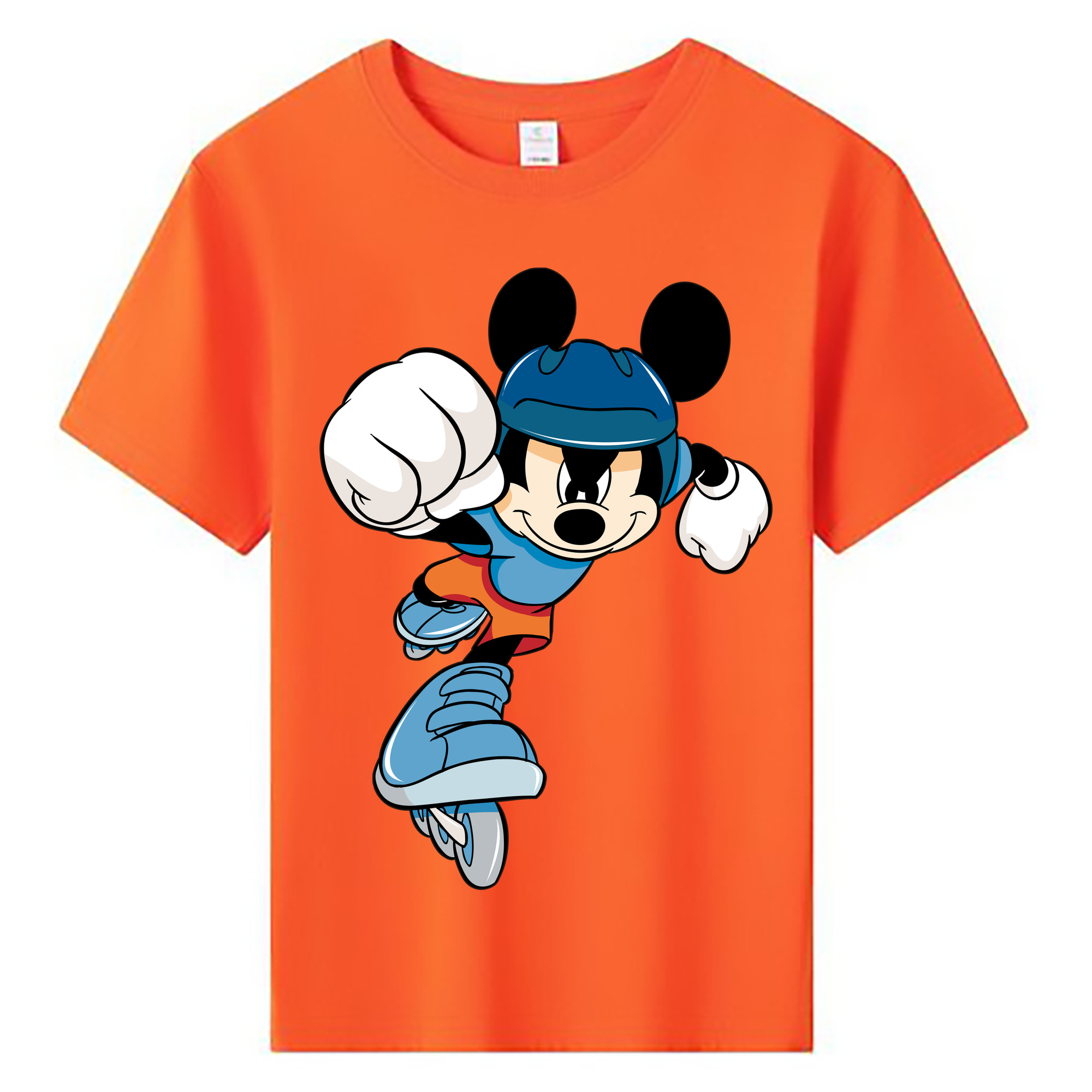 ミッキーマウス Mickey Mouse 綿100％キッズTシャツ（フロントプリント）