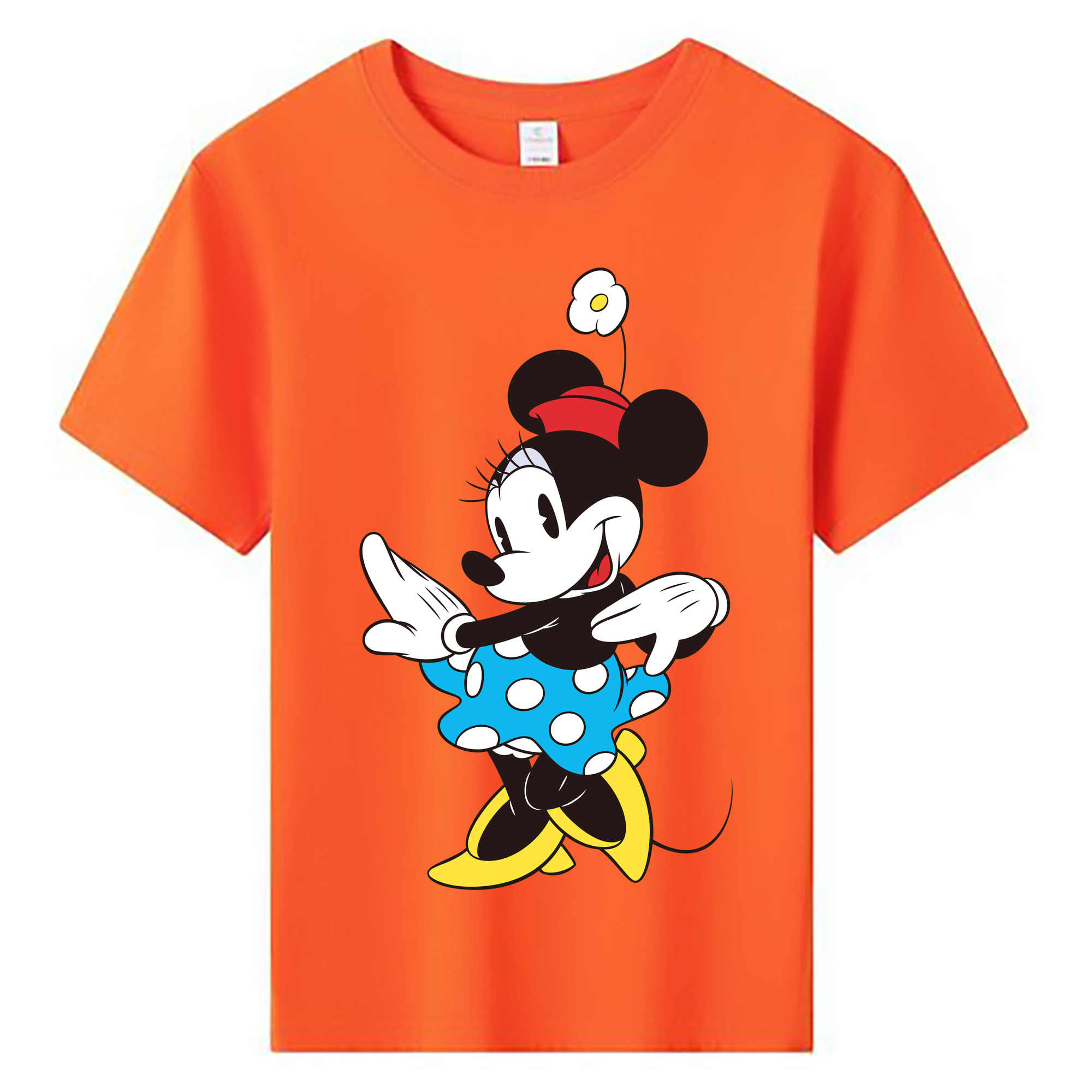 ミッキーマウス Mickey Mouse 綿100％キッズTシャツ（フロントプリント）