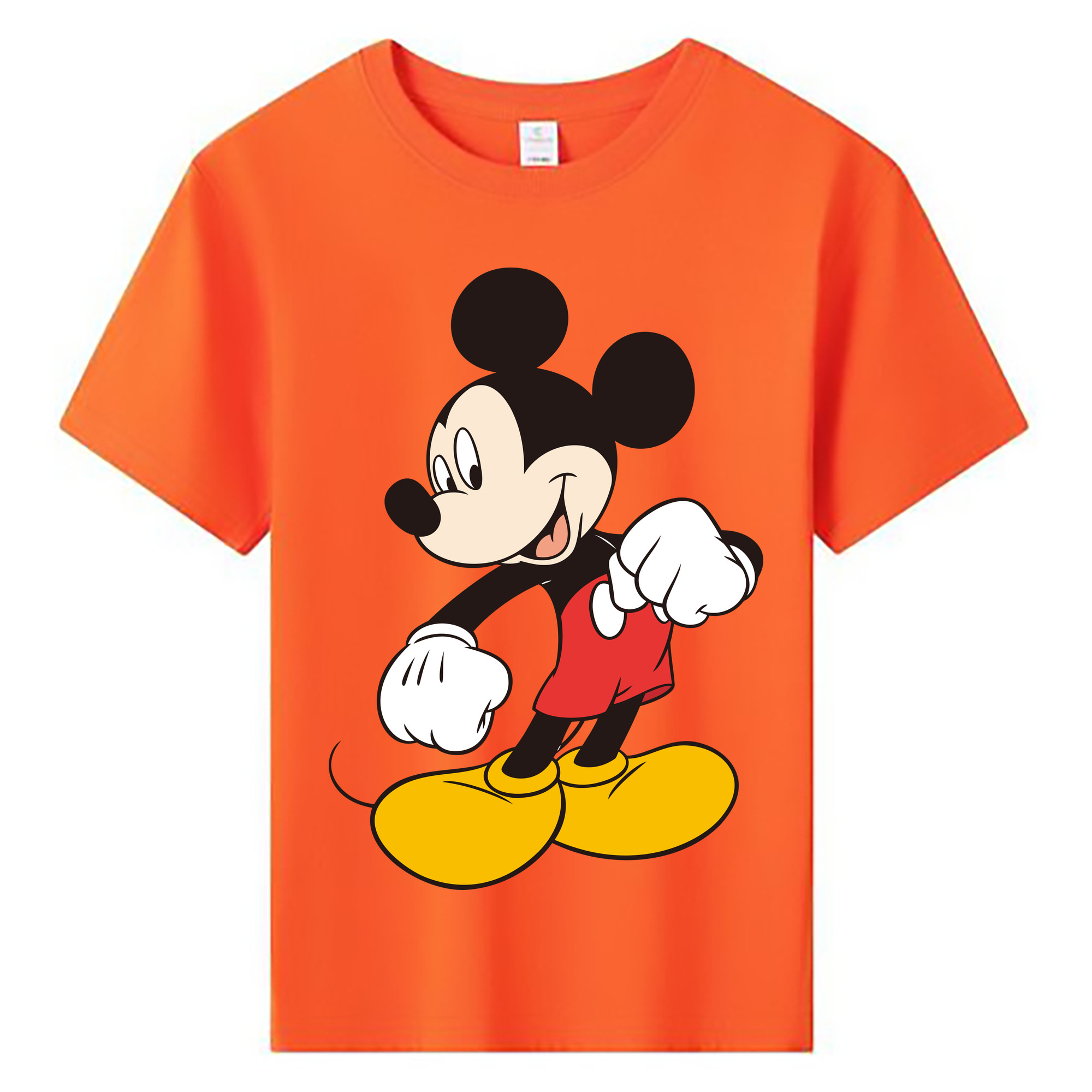 ミッキーマウス Mickey Mouse 綿100％キッズTシャツ（フロントプリント）
