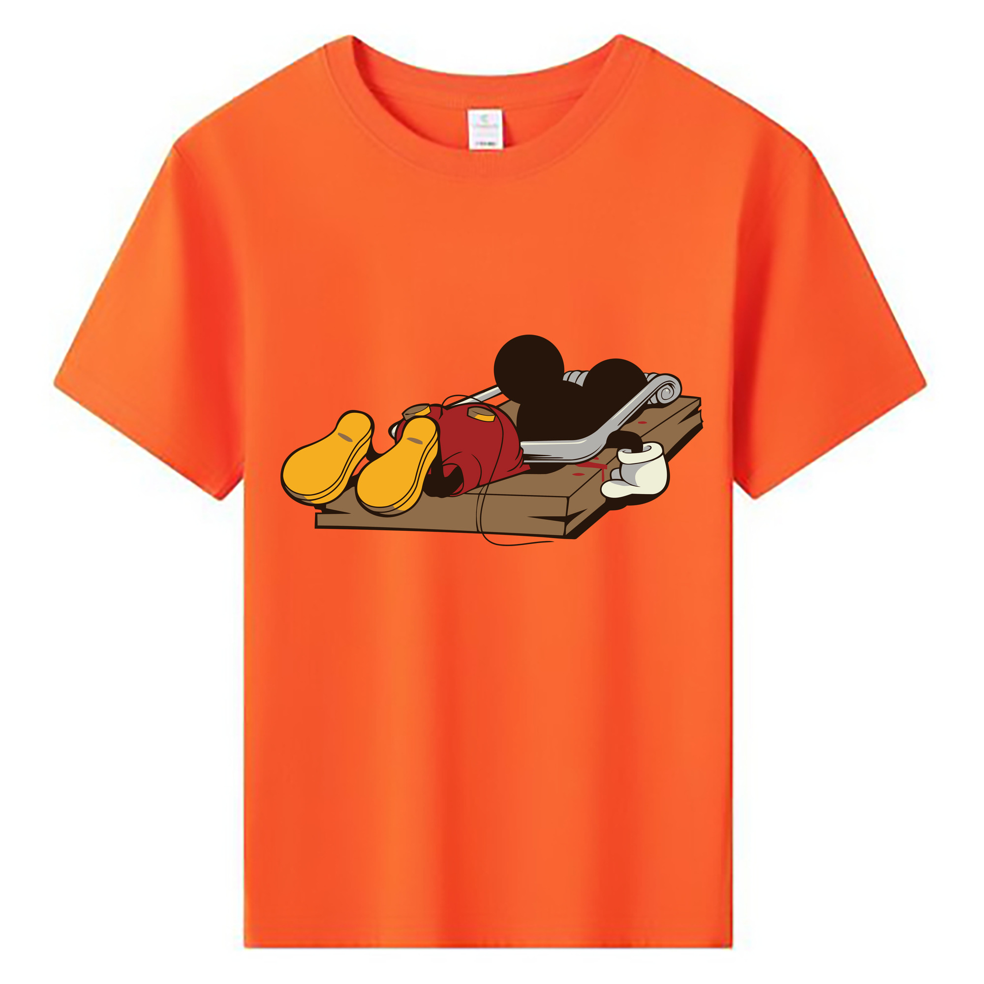 ミッキーマウス Mickey Mouse 綿100％キッズTシャツ（フロントプリント）