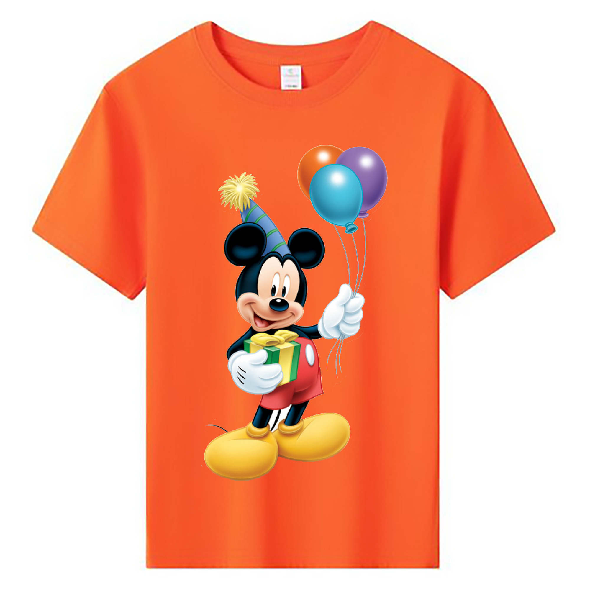 ミッキーマウス Mickey Mouse 綿100％キッズTシャツ（フロントプリント）