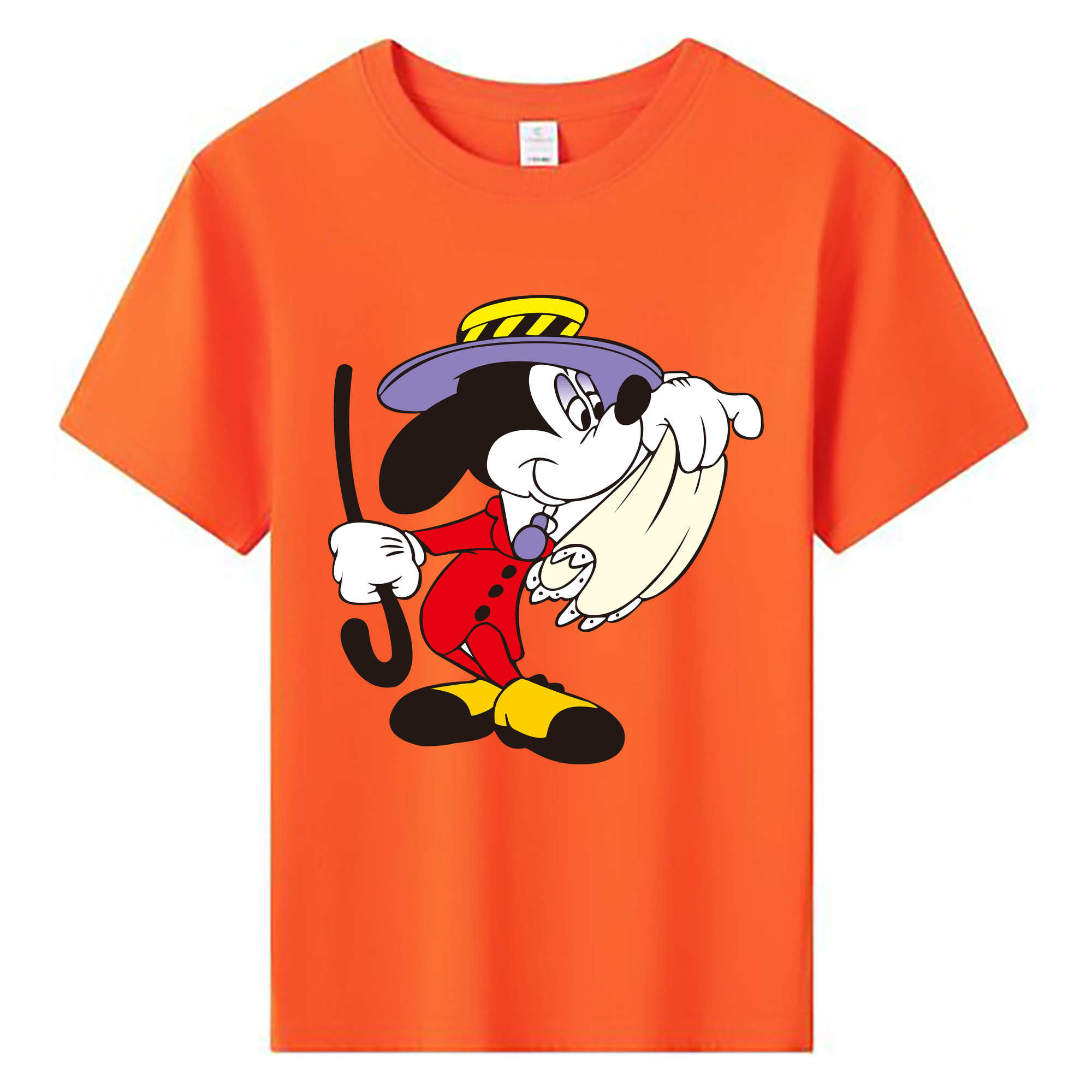 ミッキーマウス Mickey Mouse 綿100％キッズTシャツ（フロントプリント）