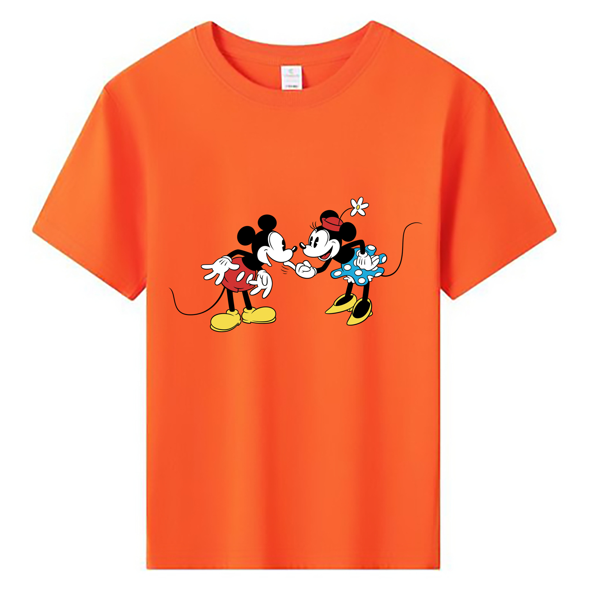 ミッキーマウス Mickey Mouse 綿100％キッズTシャツ（フロントプリント）