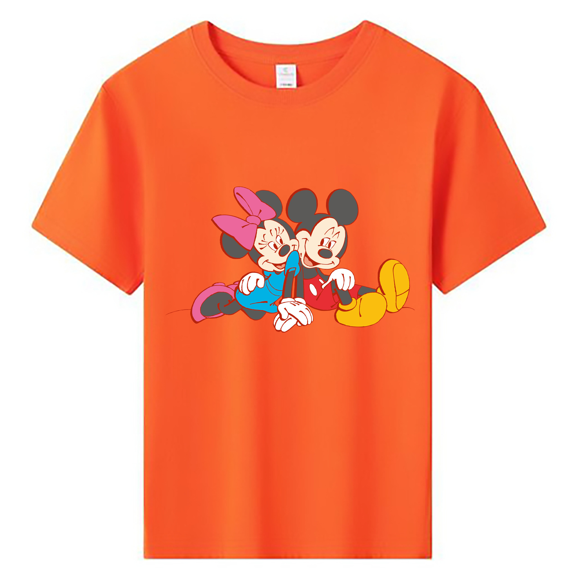 ミッキーマウス Mickey Mouse 綿100％キッズTシャツ（フロントプリント）