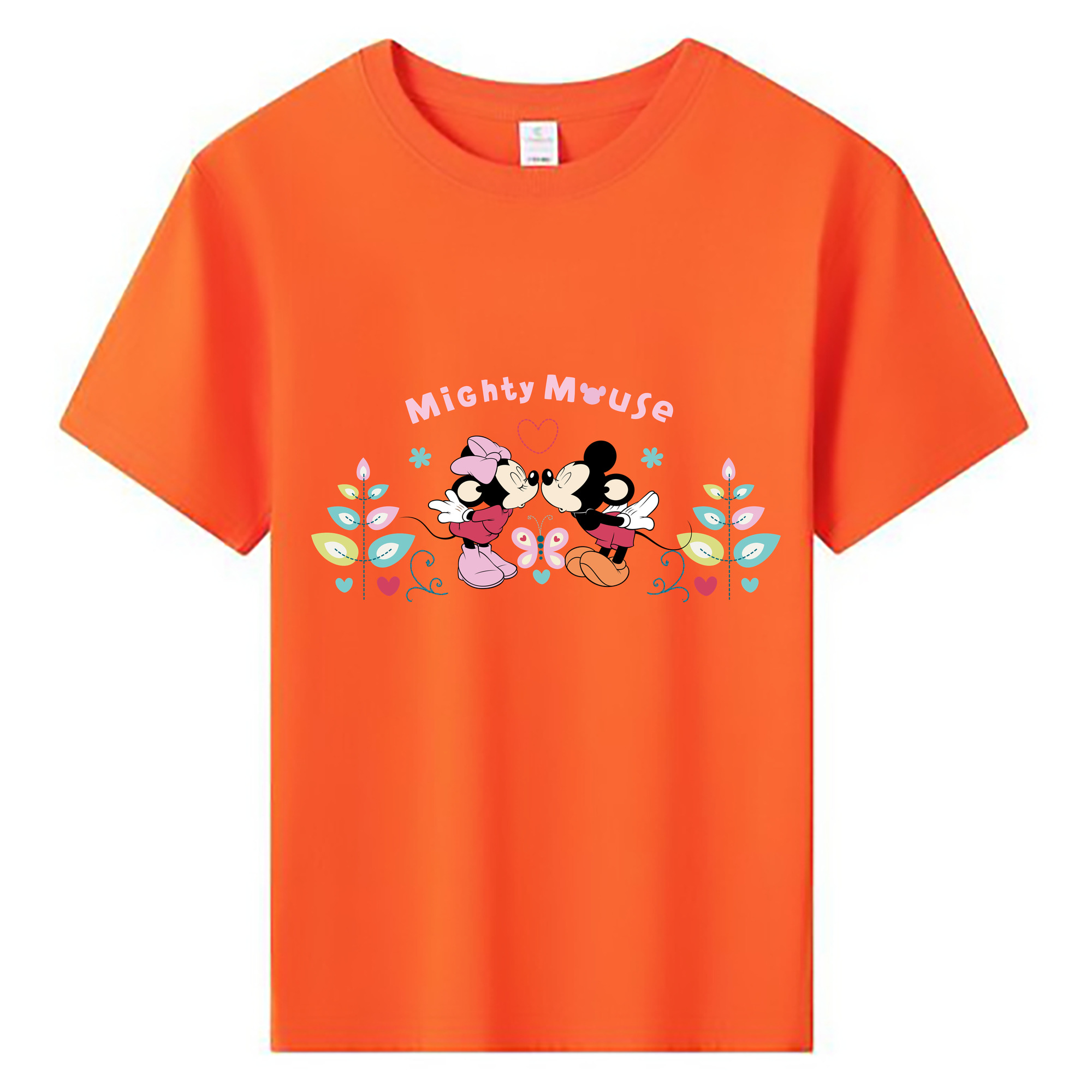 ミッキーマウス Mickey Mouse 綿100％キッズTシャツ（フロントプリント）