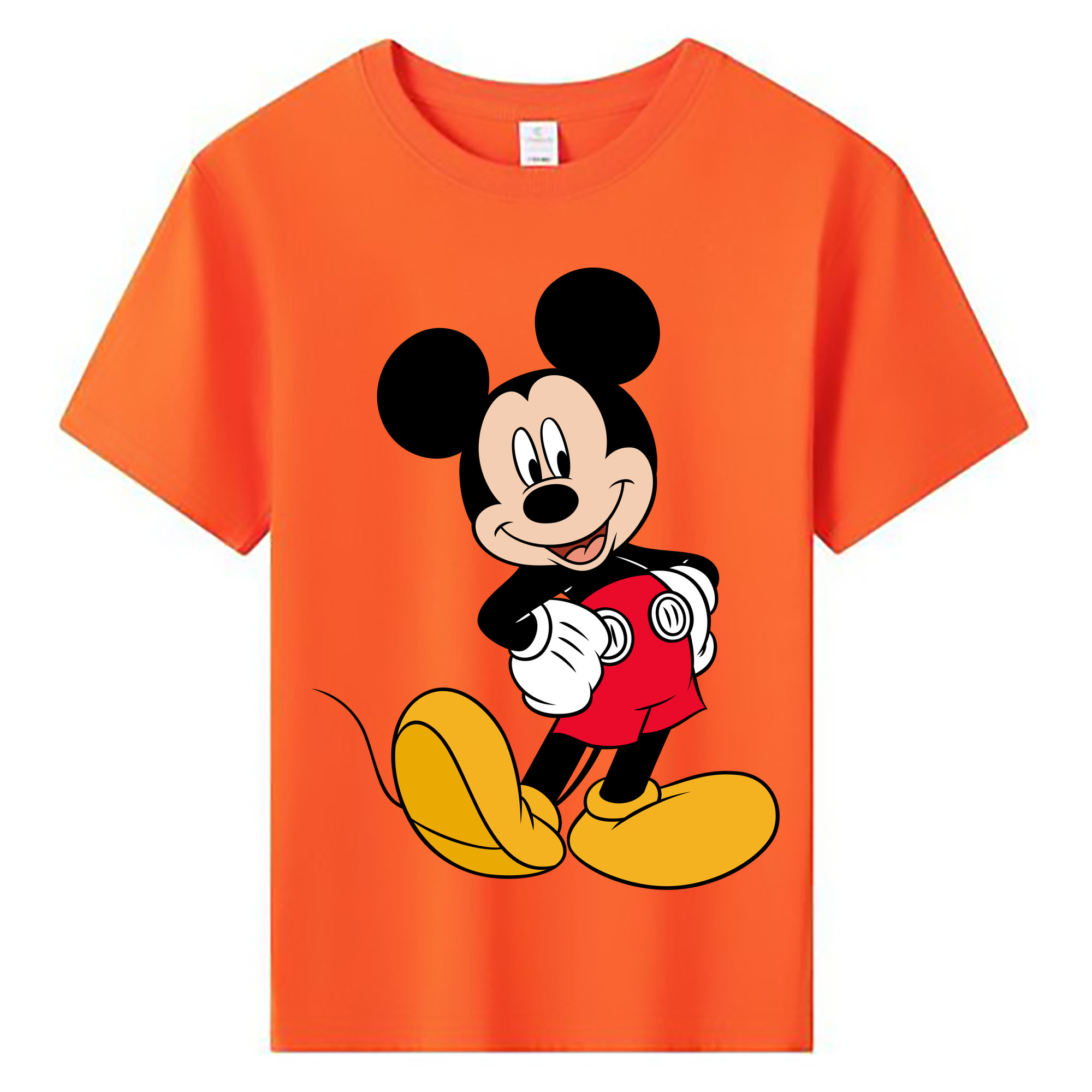 ミッキーマウス Mickey Mouse 綿100％キッズTシャツ（フロントプリント）
