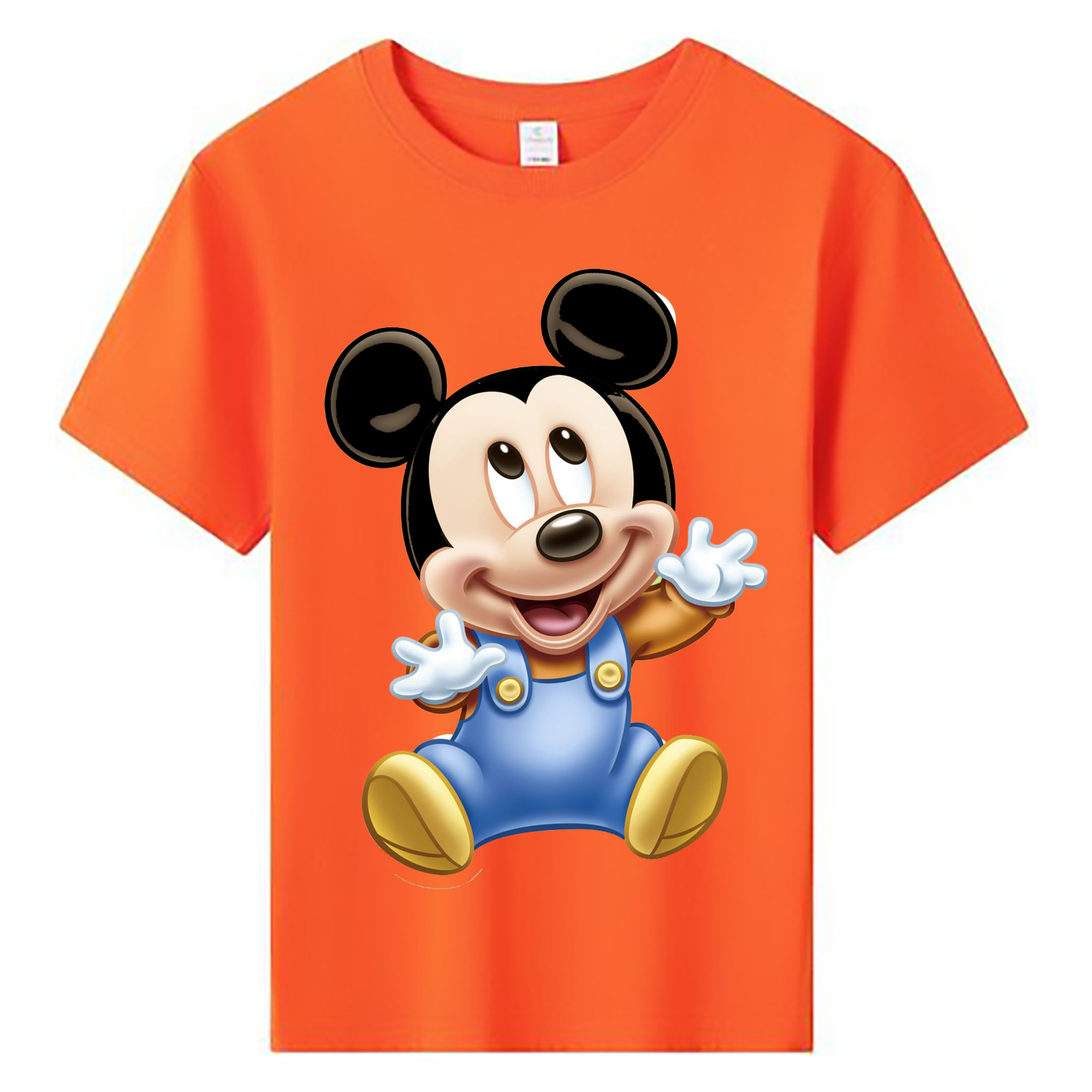 ミッキーマウス Mickey Mouse 綿100％キッズTシャツ（フロントプリント）