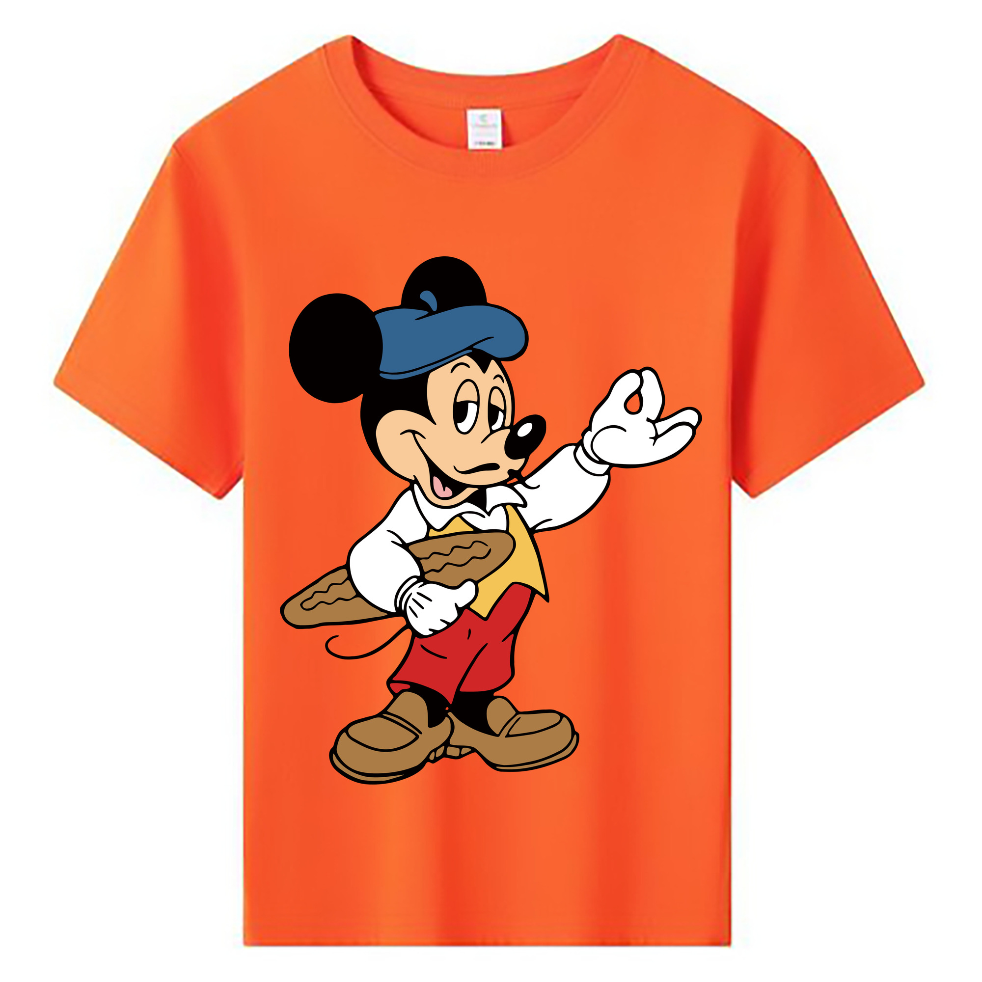ミッキーマウス Mickey Mouse 綿100％キッズTシャツ（フロントプリント）