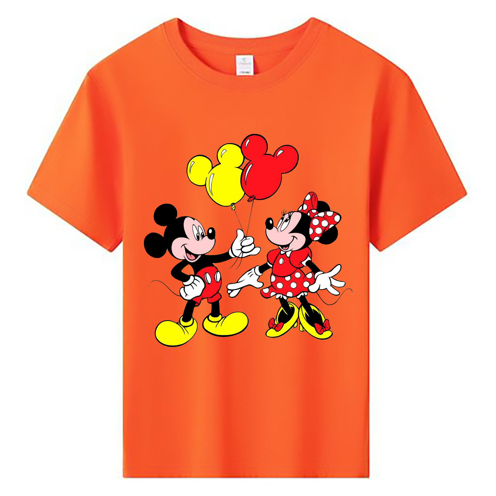 ミッキーマウス Mickey Mouse 綿100％キッズTシャツ（フロントプリント）