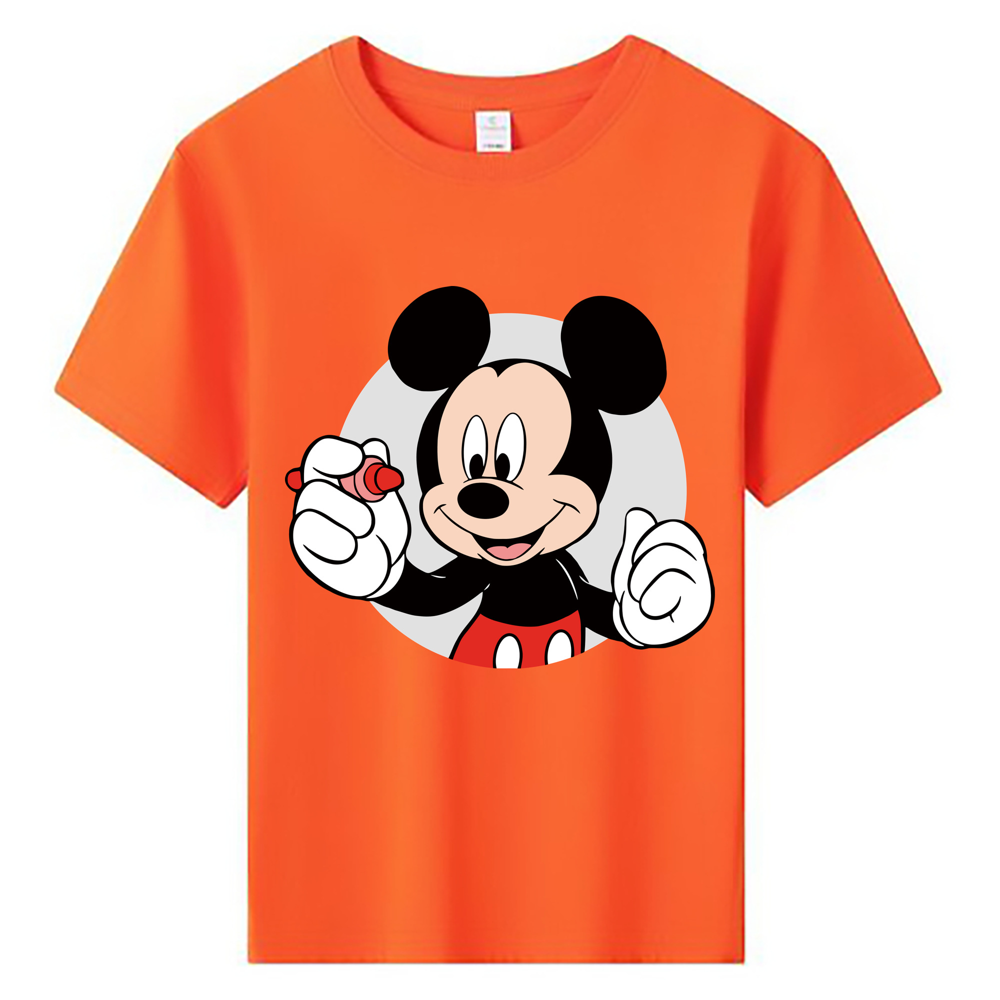 ミッキーマウス Mickey Mouse 綿100％キッズTシャツ（フロントプリント）