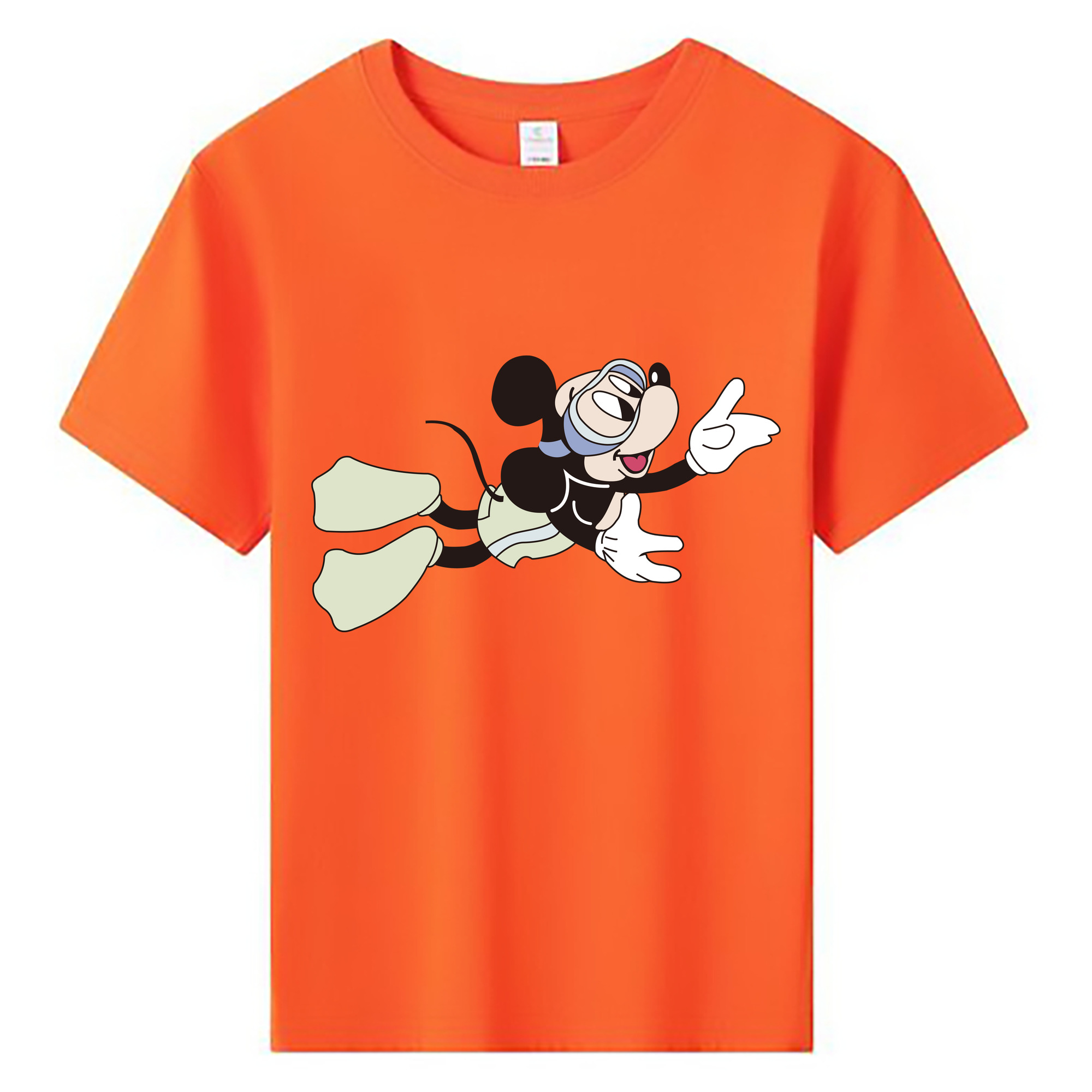 ミッキーマウス Mickey Mouse 綿100％キッズTシャツ（フロントプリント）