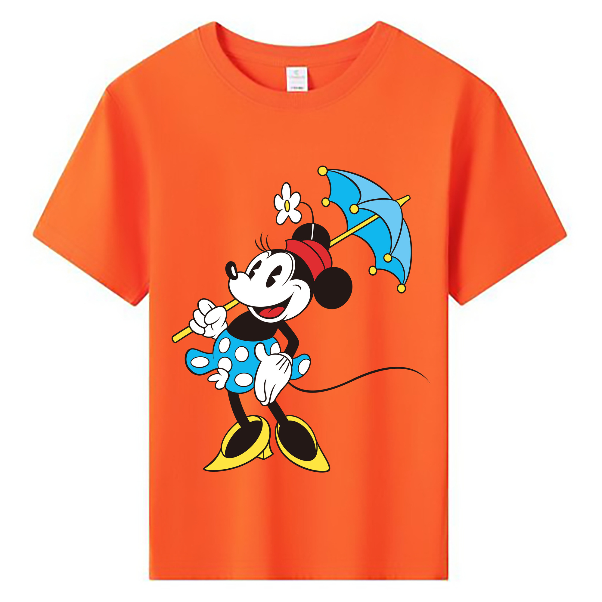 ミッキーマウス Mickey Mouse 綿100％キッズTシャツ（フロントプリント）