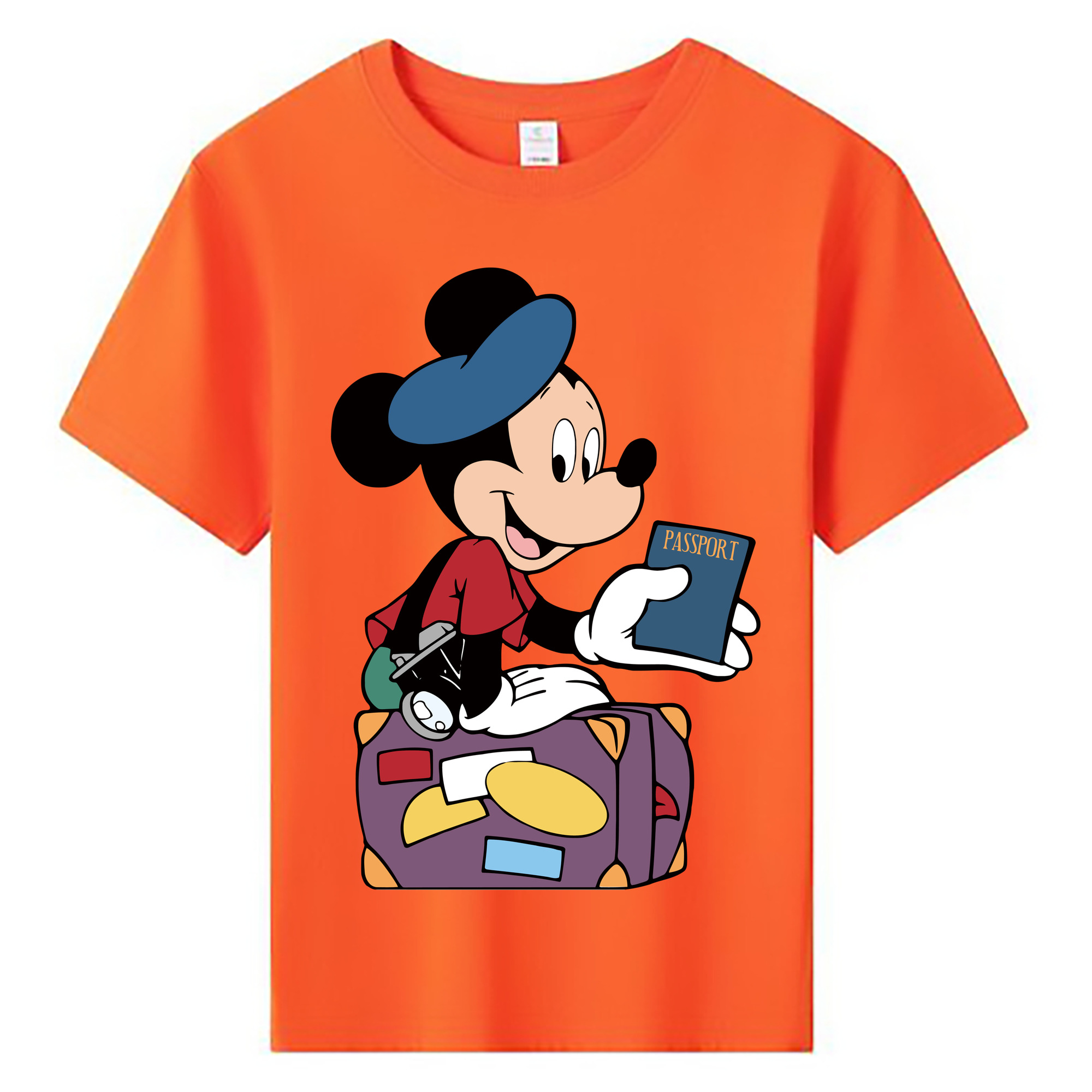 ミッキーマウス Mickey Mouse 綿100％キッズTシャツ（フロントプリント）