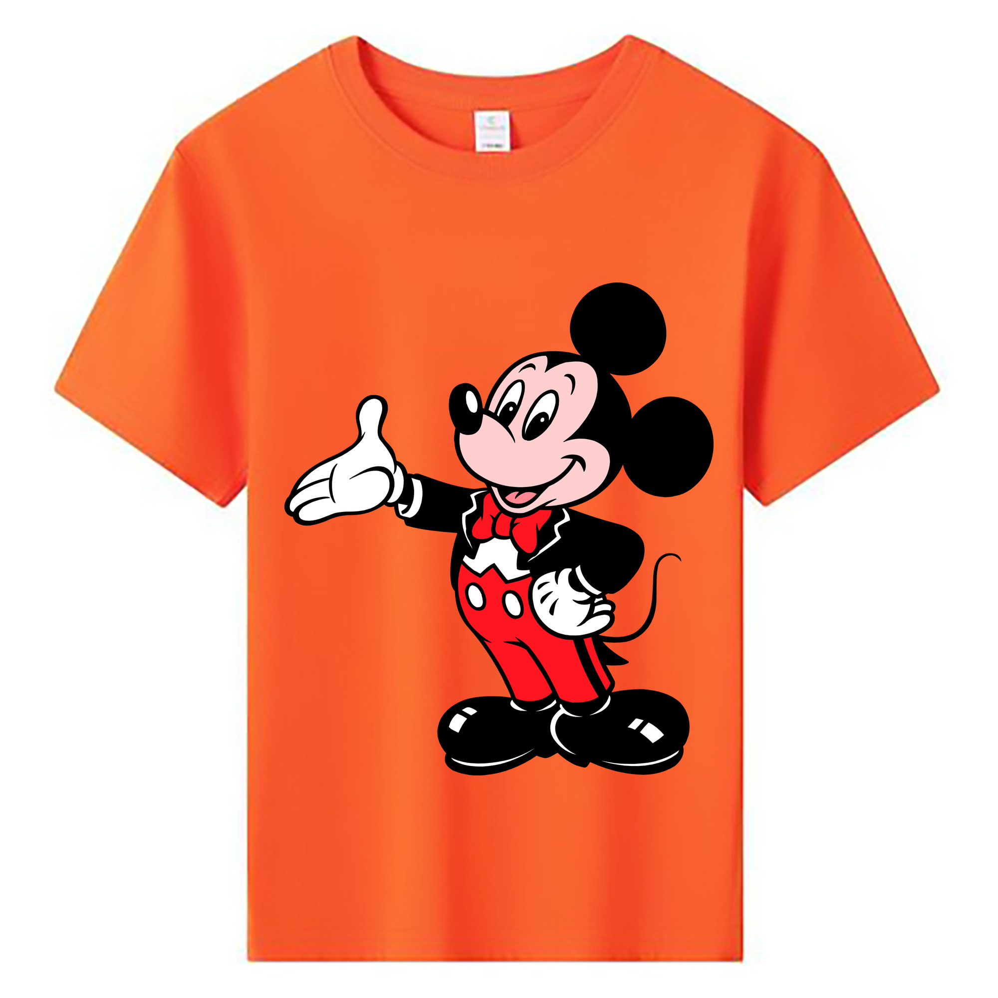ミッキーマウス Mickey Mouse 綿100％キッズTシャツ（フロントプリント）